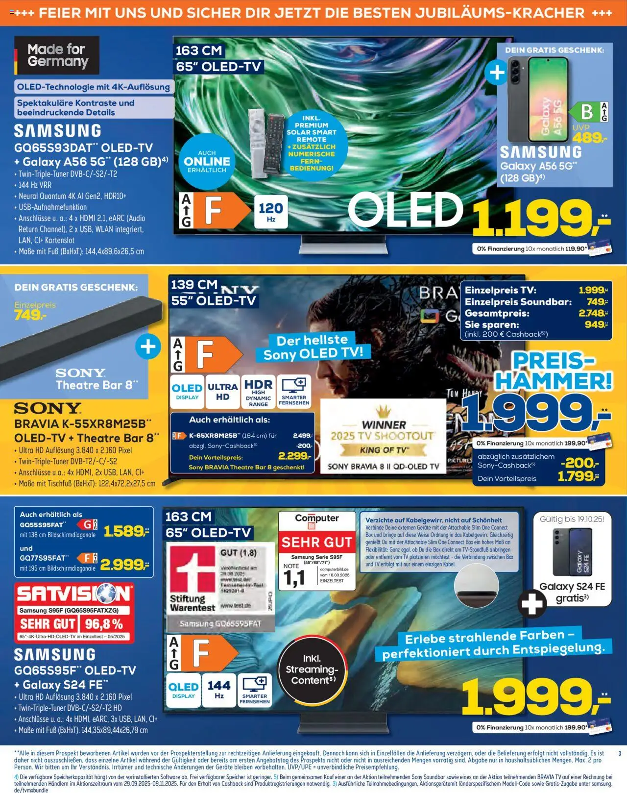 Euronics  Aktuelle Beilage – gültig ab 01.10.2025 | Seite: 3 | Produkte: Box, Fernsehen, Computer, Audio