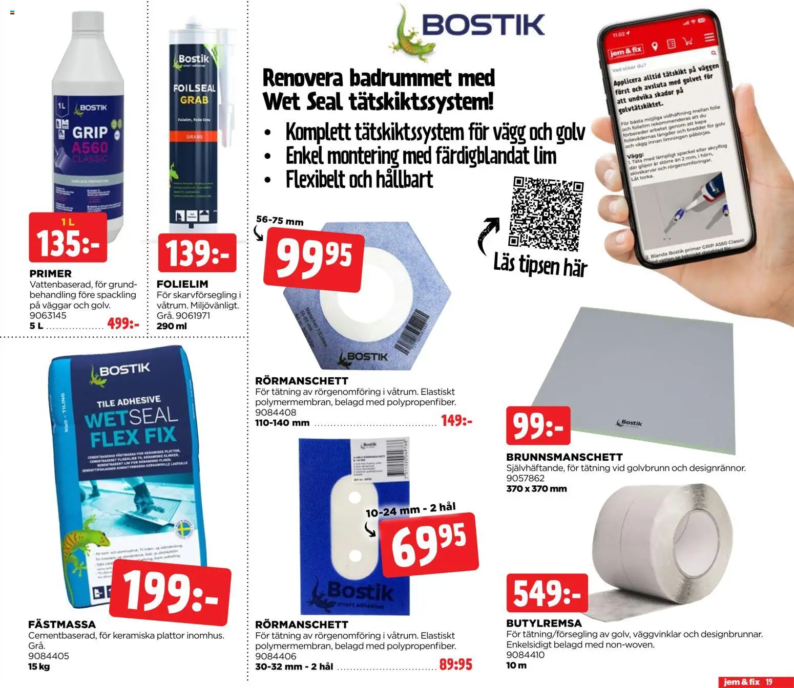 Jem & Fix reklamblad aktuell från 05.04.2026 | Sida: 19 | Produkter: Primer, Lim