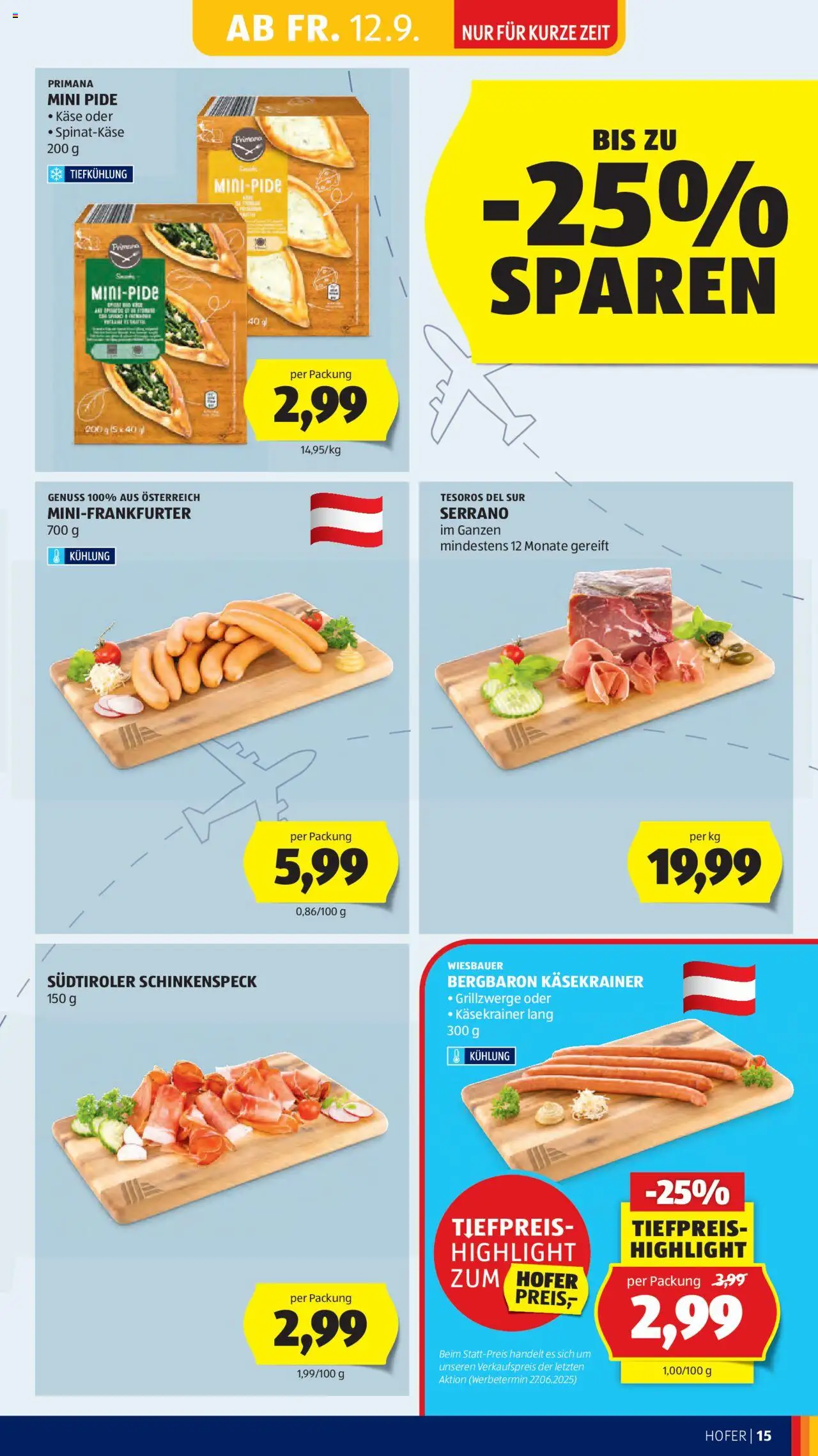 Hofer Flugblatt gültig ab 12.09.2025 | Seite: 17 | Produkte: Käse