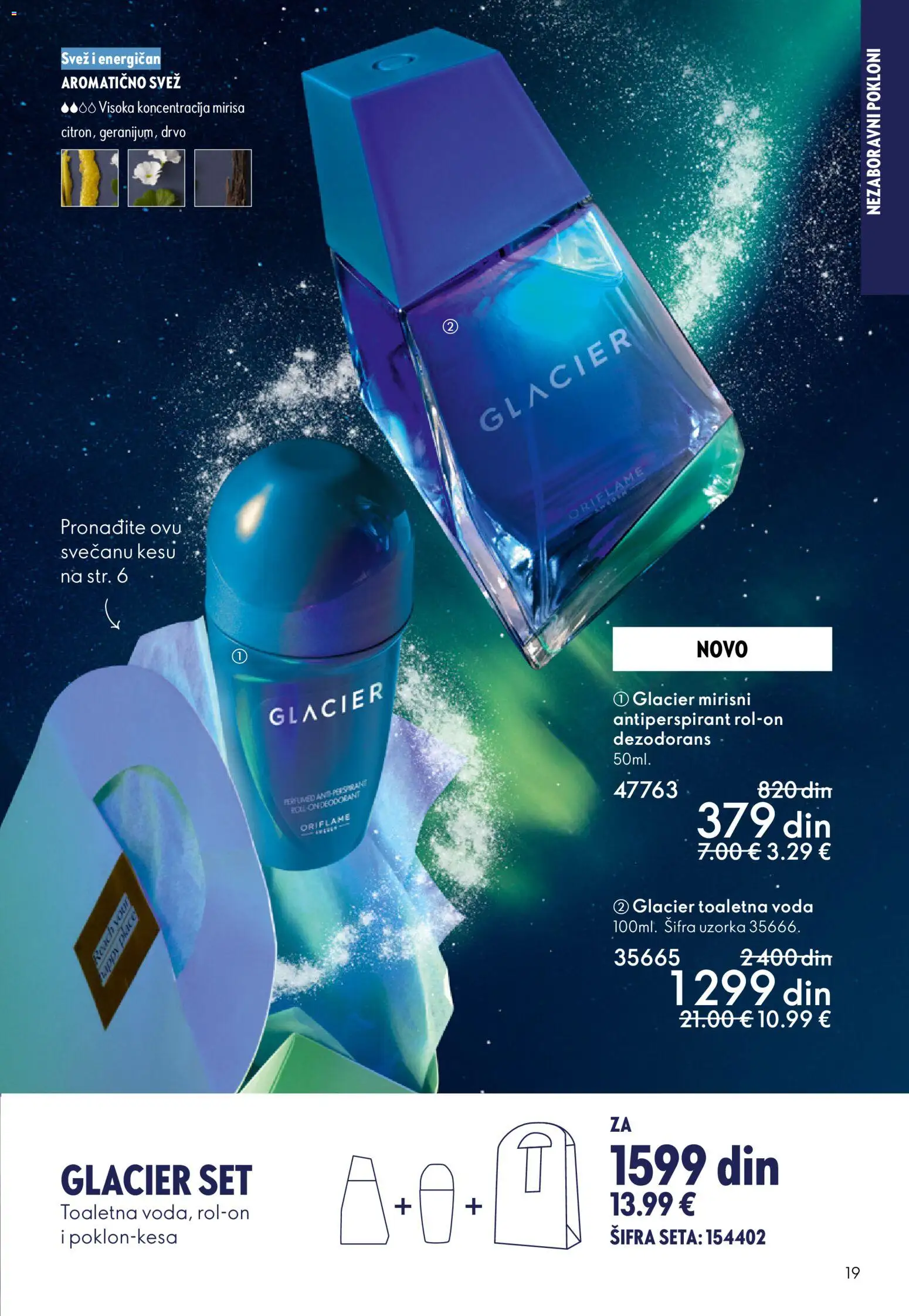Oriflame katalog - važi od 10.12.2025 | Strana: 19 | Proizvode: Toaletna voda, Voda, Dezodorans, Antiperspirant
