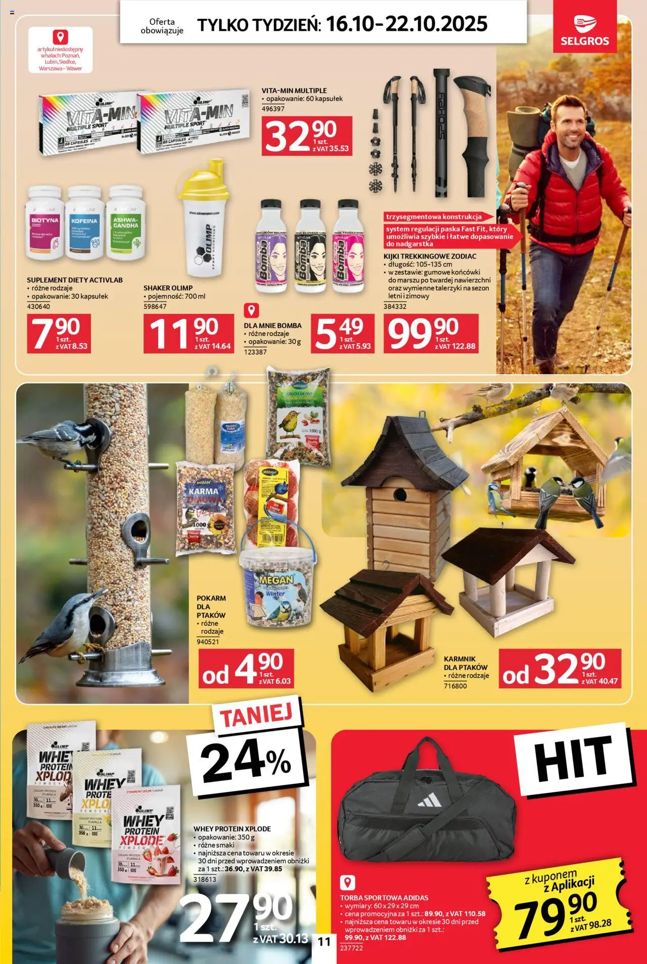 Selgros cash&carry Gazetka - Jeszcze więcej super promocji od 16.10.2025 | Strona: 11 | Produkty: Torba, Torba sportowa