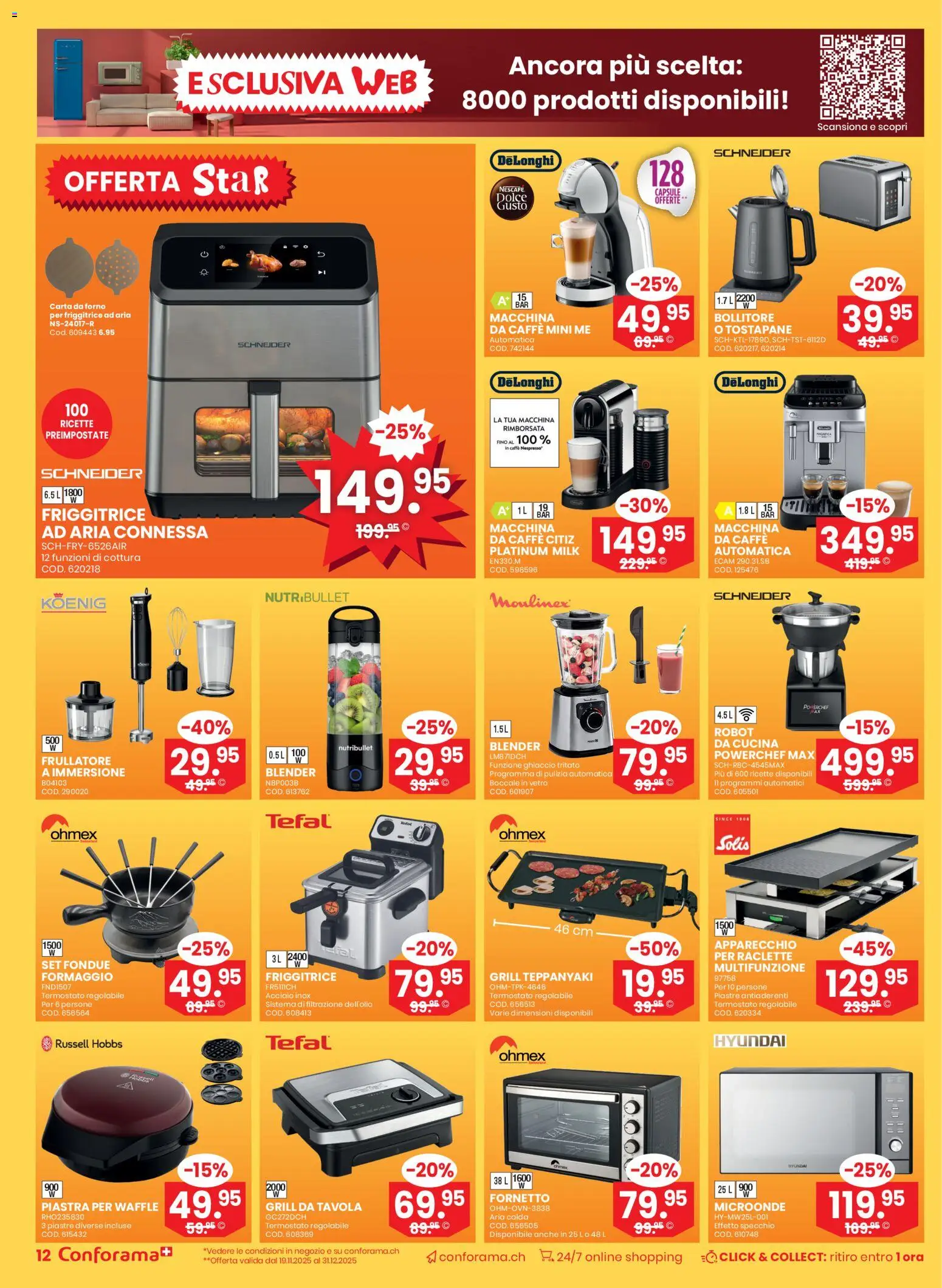 Conforama Aktionen IT – gültig ab 10.12.2025 | Seite: 12 | Produkte: Raclette, Fondue, Grill