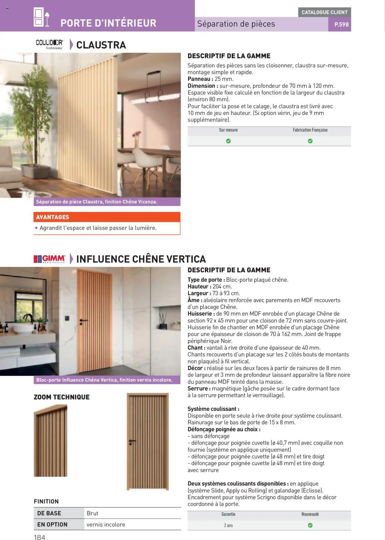  | Page: 184 | Produits: Base, Porte, Livre, Cadre