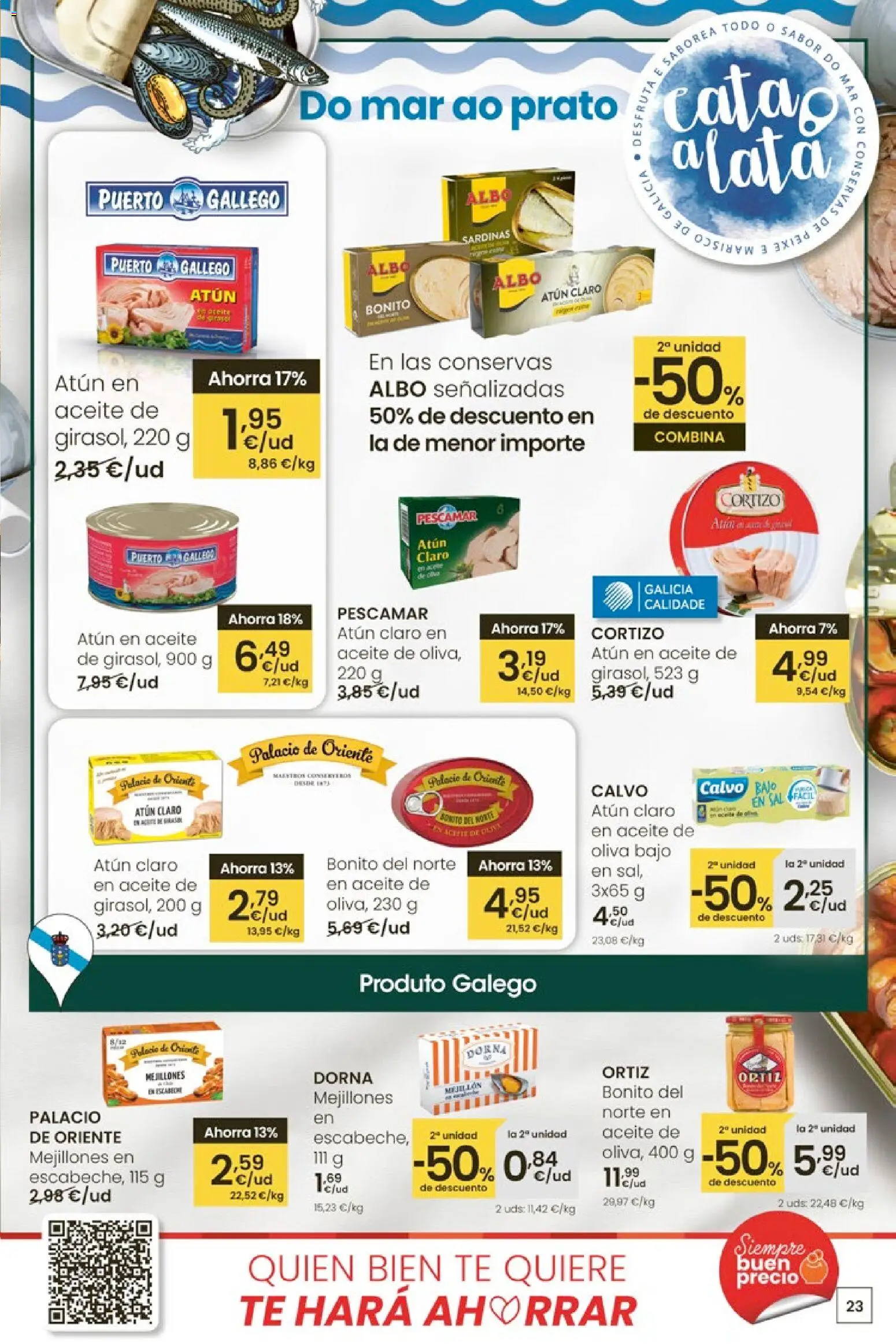 Eroski - Oferta 3x2 │ válido desde el 30.10.2025 | Página: 23 | Productos: Aceite, Té, Atún claro