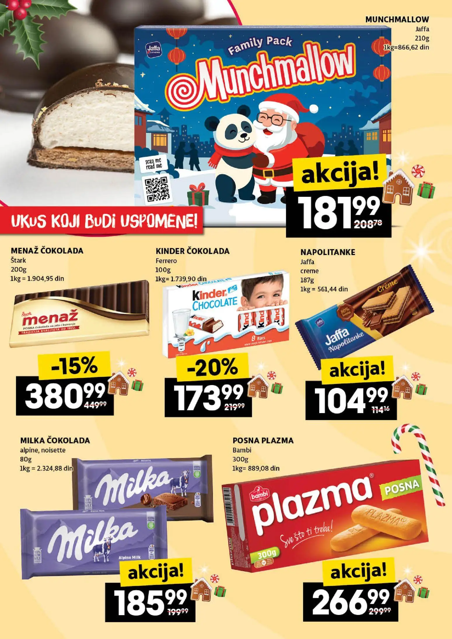 Idea katalog - važi od 18.12.2025 | Strana: 20 | Proizvode: Munchmallow, Sto, Ferrero, Napolitanke