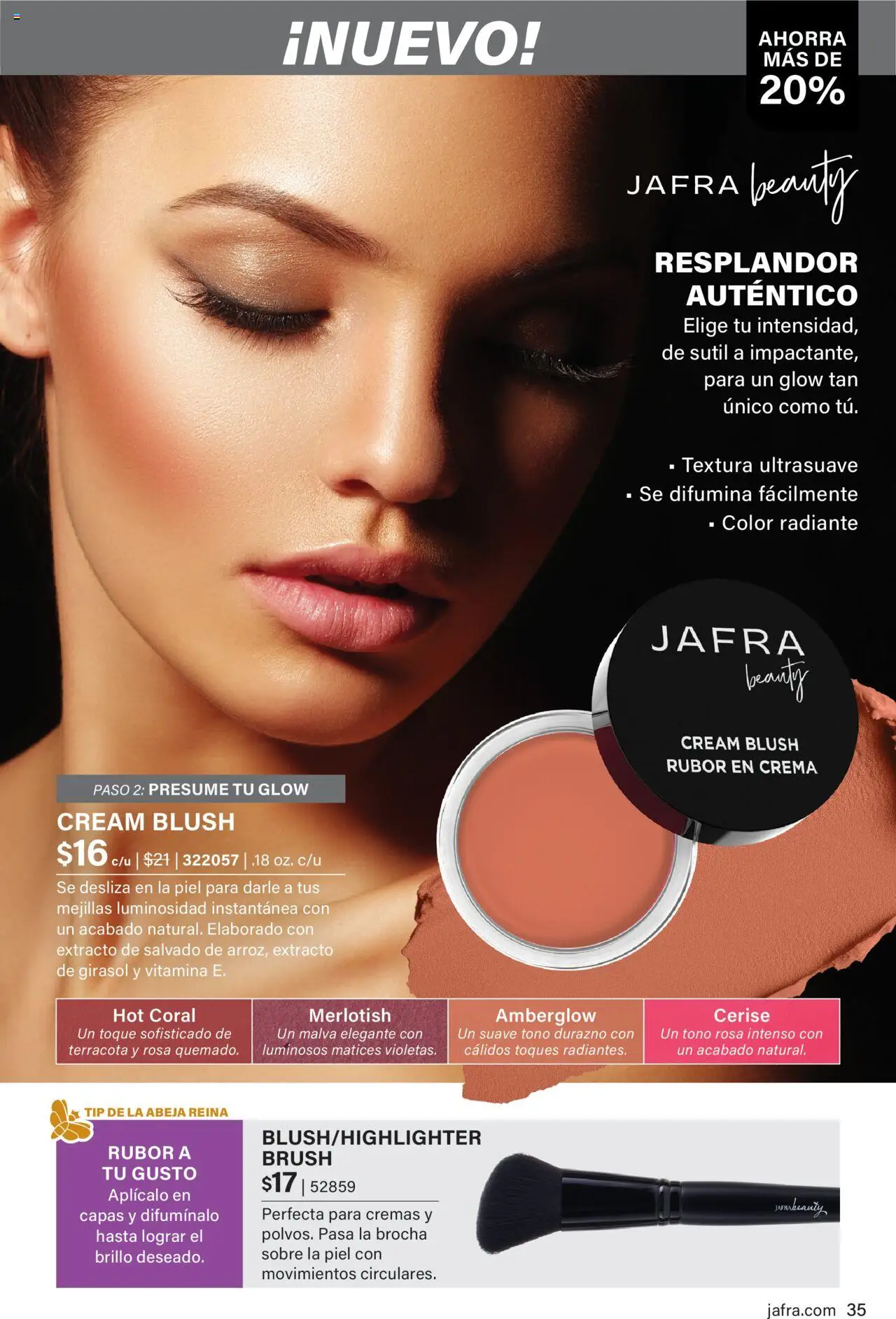 JAFRA folleto │ válido desde el 01.06.2025 | Página: 35 | Productos: Rubor, Crema, Brocha