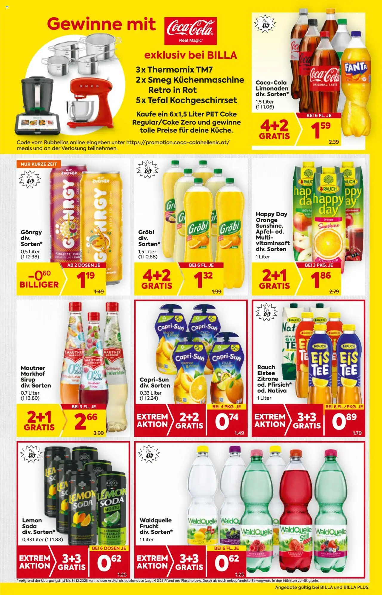 Billa AT akciós ujság - amely érvényes a következő dátumtól: 28.08.2025 | Oldal: 15 | Termékek: Fanta, Tefal
