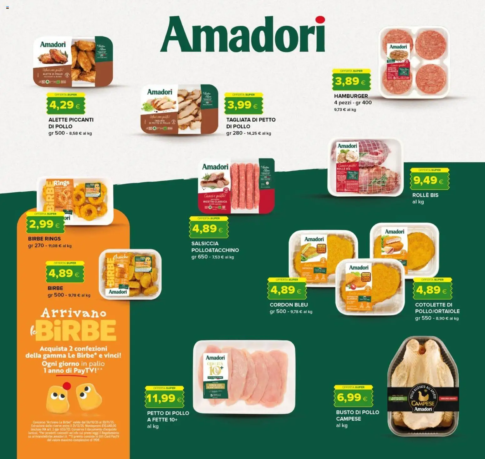 Volantino Tigre del 23.10.2025 | Pagina: 5 | Prodotti: Petto di Pollo, Pollo, Salsiccia, Hamburger