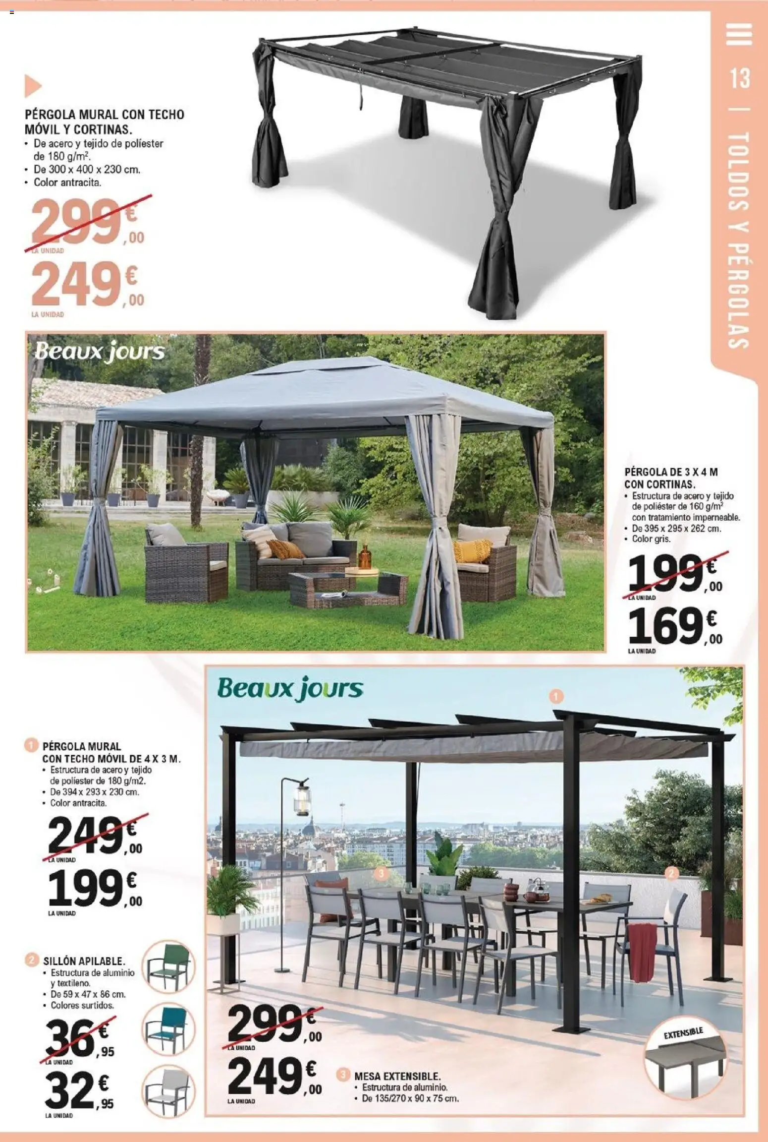 E.Leclerc Al Aire Libre │ válido desde el 27.04.2026 | Página: 13 | Productos: Sillón, Mesa