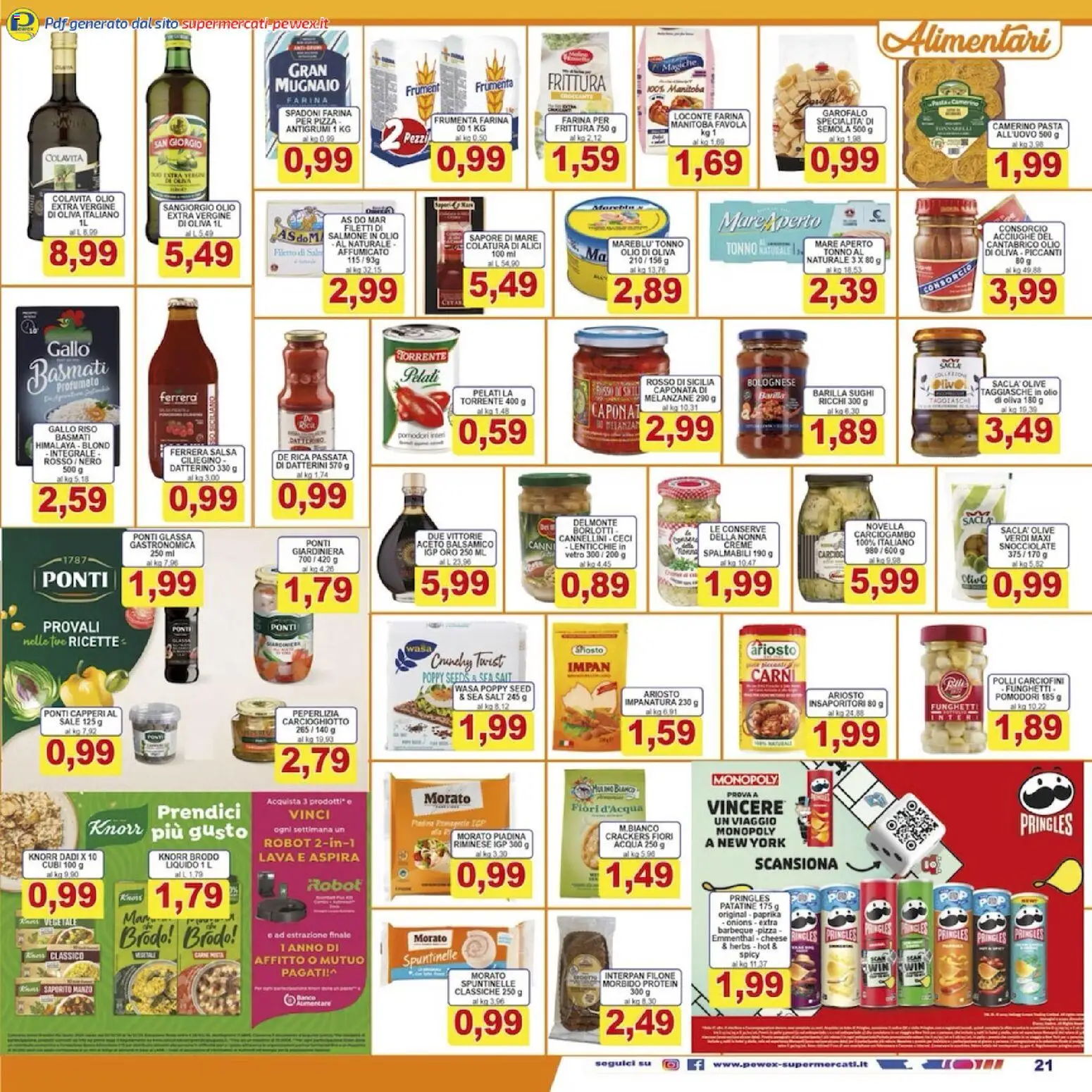 Volantino Pewex del 08.12.2025 | Pagina: 21 | Prodotti: Riso Basmati, Crackers, Olio extra vergine, Glassa