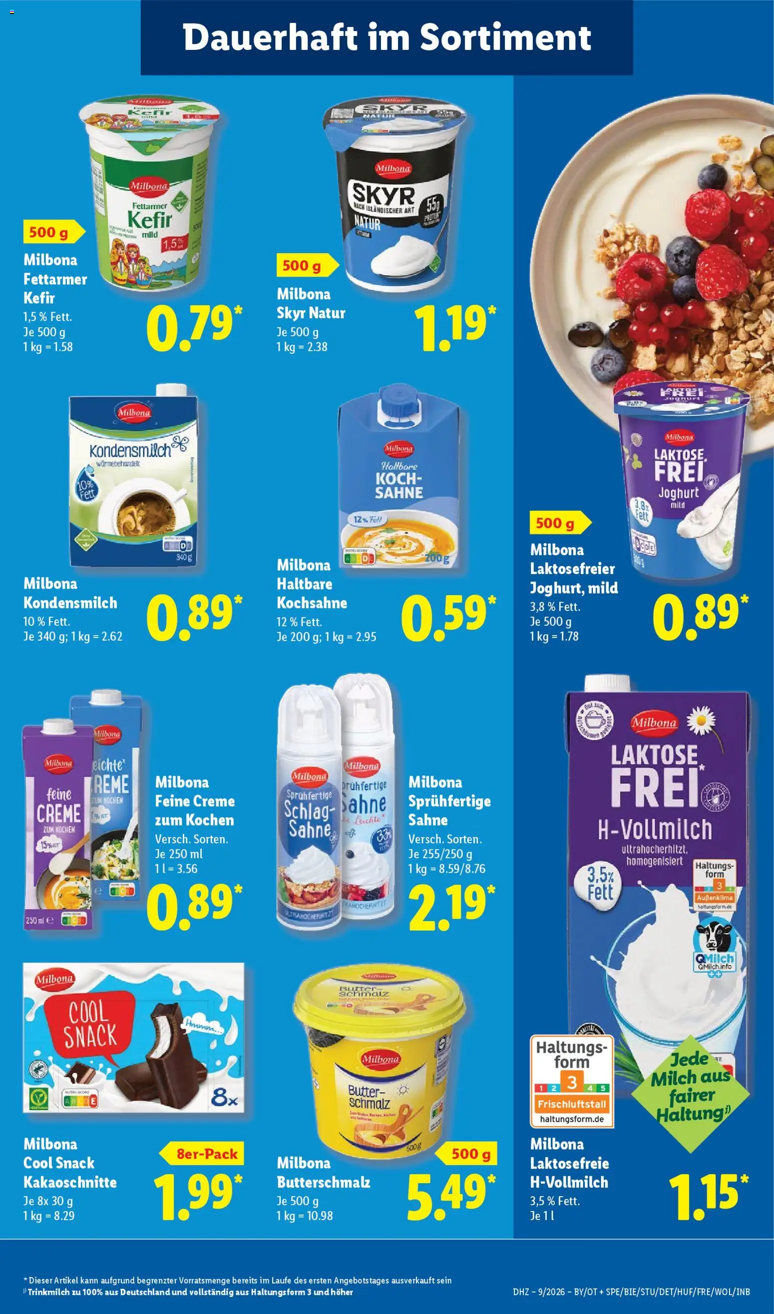 Lidl Prospekt Trier-West – gültig ab 23.02.2026 | Seite: 17 | Produkte: Kefir, Joghurt, Skyr, Sahne