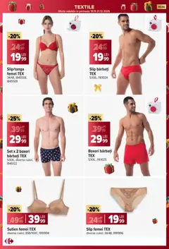 Ofertele Carrefour valabile de la 19.11.2025 | Pagină: 45 | Produse: Sutien, Slip, Boxeri
