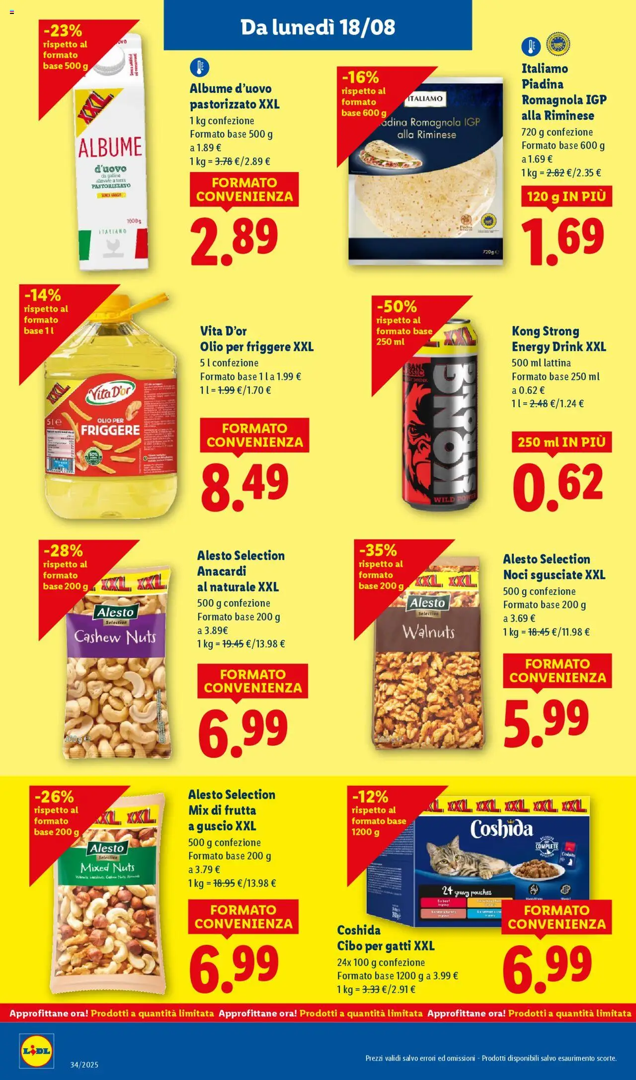 Volantino Lidl del 18.08.2025 | Pagina: 14 | Prodotti: Olio, Noci, Piadina, Terra