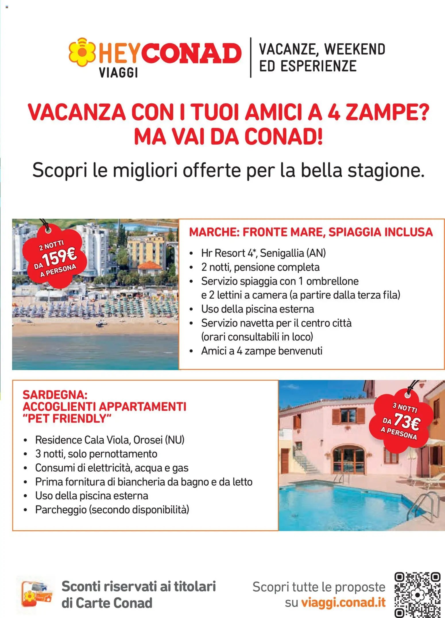 Volantino Conad del 23.04.2026 | Pagina: 3 | Prodotti: Ombrellone, Acqua, Letto, Bagno