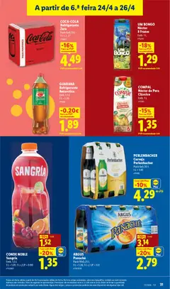 Pré-visualização COCA-COLA Refrigerante Zero, Pack 6x0,33 L, 1 L=2.27 válido de 20.04.2026 | Página: 31 | Produtos: Refrigerante, Cerveja, Coca-cola, Soda