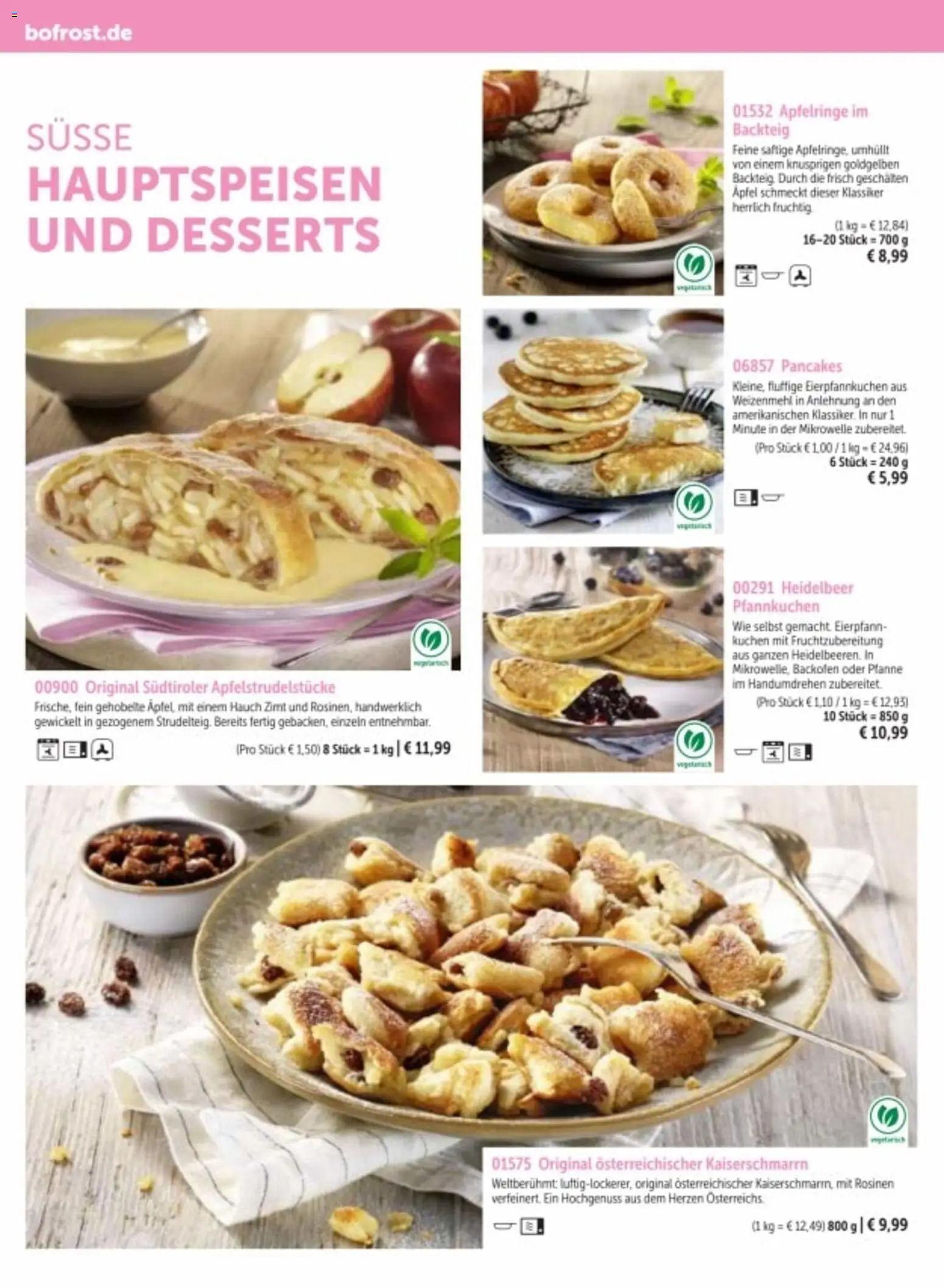 Bofrost Katalog – gültig ab 06.03.2026 | Seite: 130 | Produkte: Mikrowelle, Äpfel, Rosinen, Kuchen