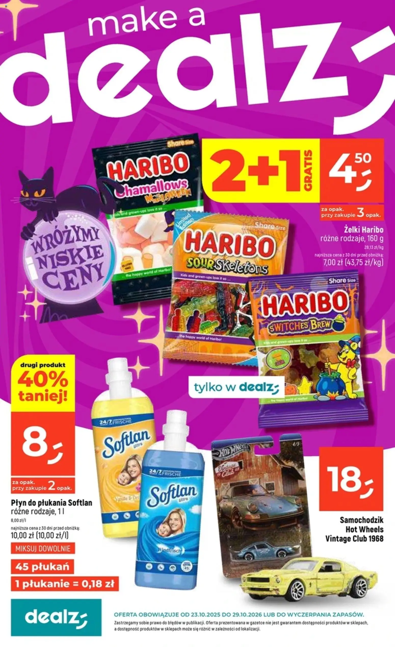 Dealz Gazetka od 23.10.2025 | Strona: 1 | Produkty: Żelki haribo, Żelki