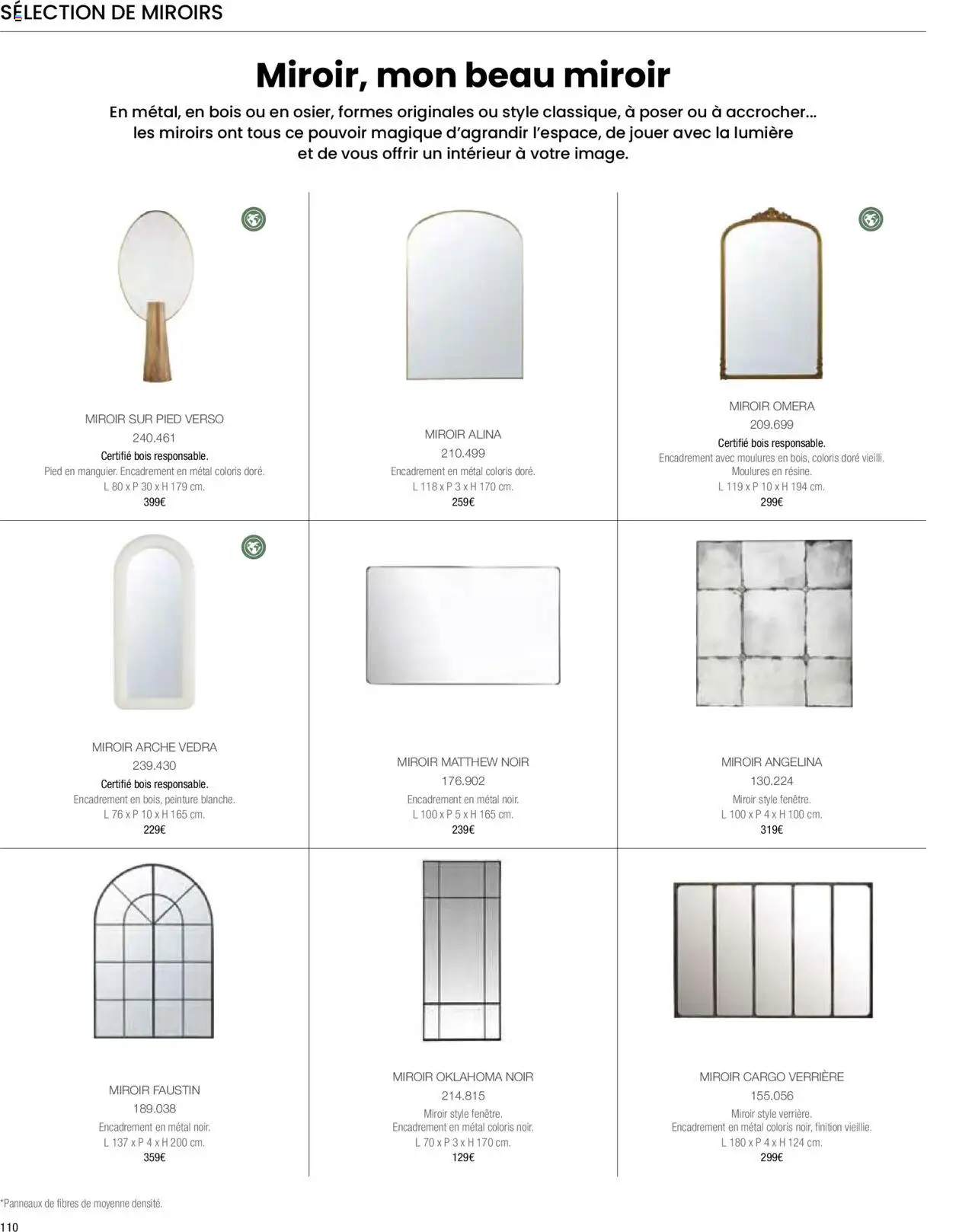  | Page: 112 | Produits: Verrière, Miroir