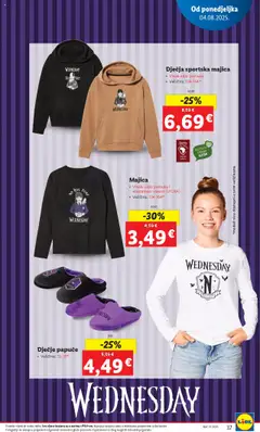 Lidl katalog | vrijedi od 04.08.2025 | Stranica: 37 | Proizvodi: Majica, Papuče