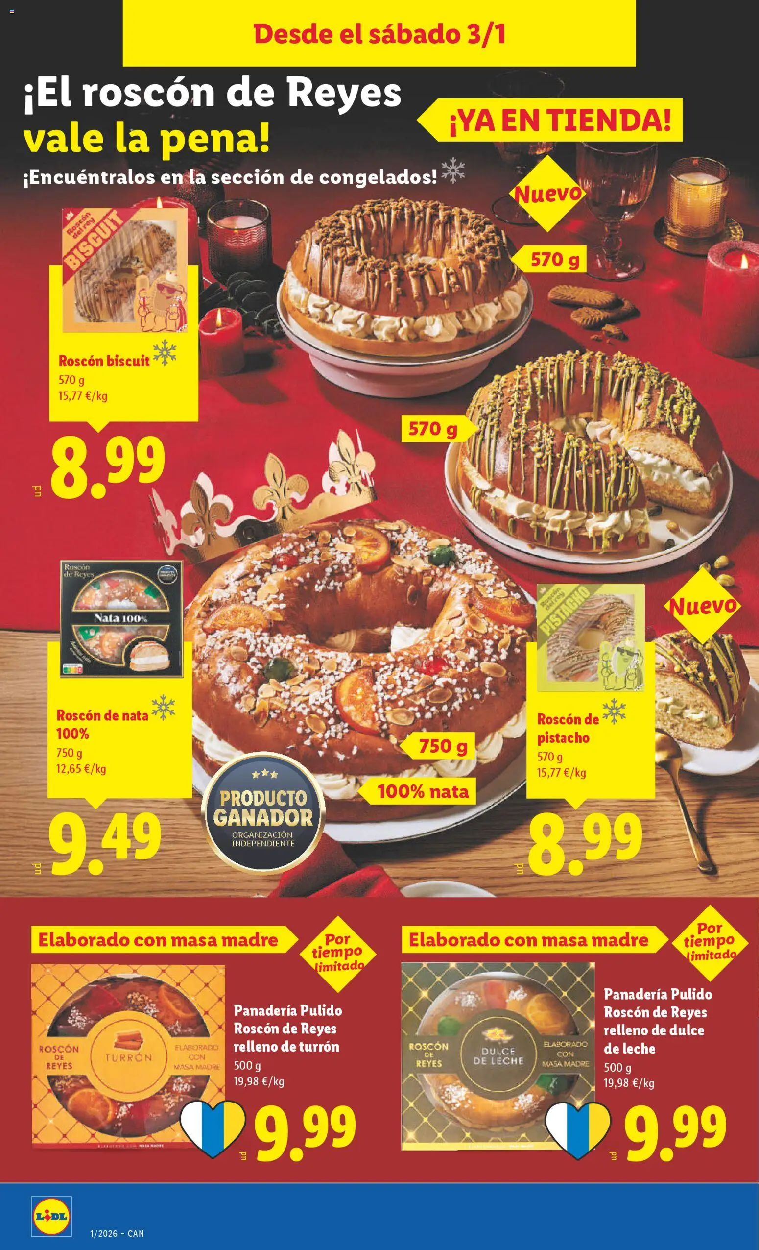 Lidl - Canarias │ válido desde el 29.12.2025 | Página: 30 | Productos: Leche, Panadería