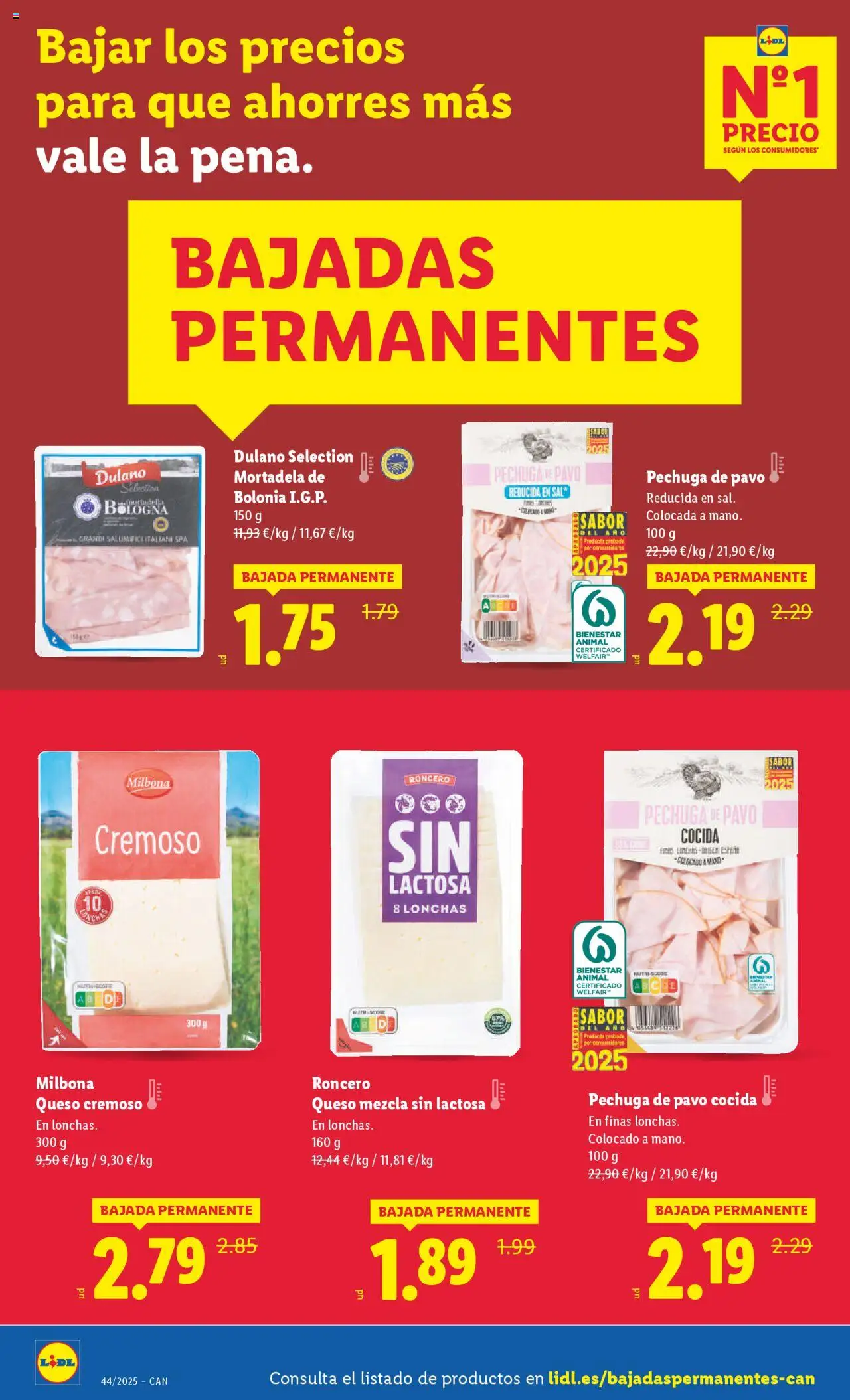Lidl - Canarias │ válido desde el 27.10.2025 | Página: 2 | Productos: Queso, Mortadela