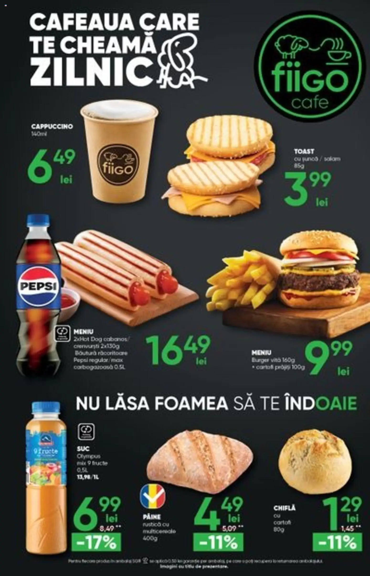 Noul catalog Profi – valabil de la 01.04.2026 | Pagină: 10 | Produse: Chiflă, Pâine, Burger, Fructe