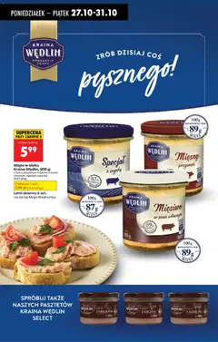 Pogląd oferty "Mięso w słoiku Kraina Wędlin, mięsny przysmak, mięsiwo w sosie własnym, specjał z szynką, 300 g" - ważna od 27.10.2025 | Strona: 56 | Produkty: Mięso, Kaczka, Jagnięcina, Mięso w słoiku