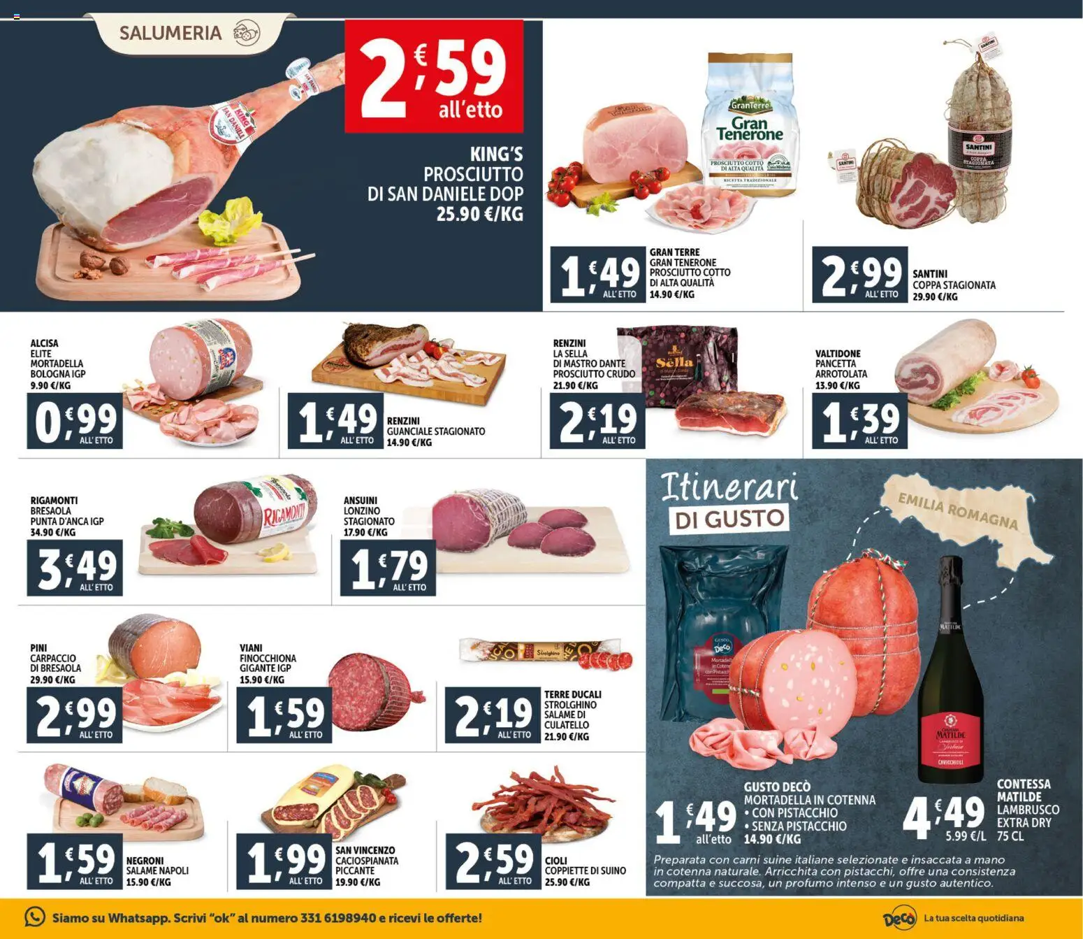 Volantino Decò del 06.03.2026 | Pagina: 5 | Prodotti: Prosciutto Cotto, Salame, Bresaola, Prosciutto