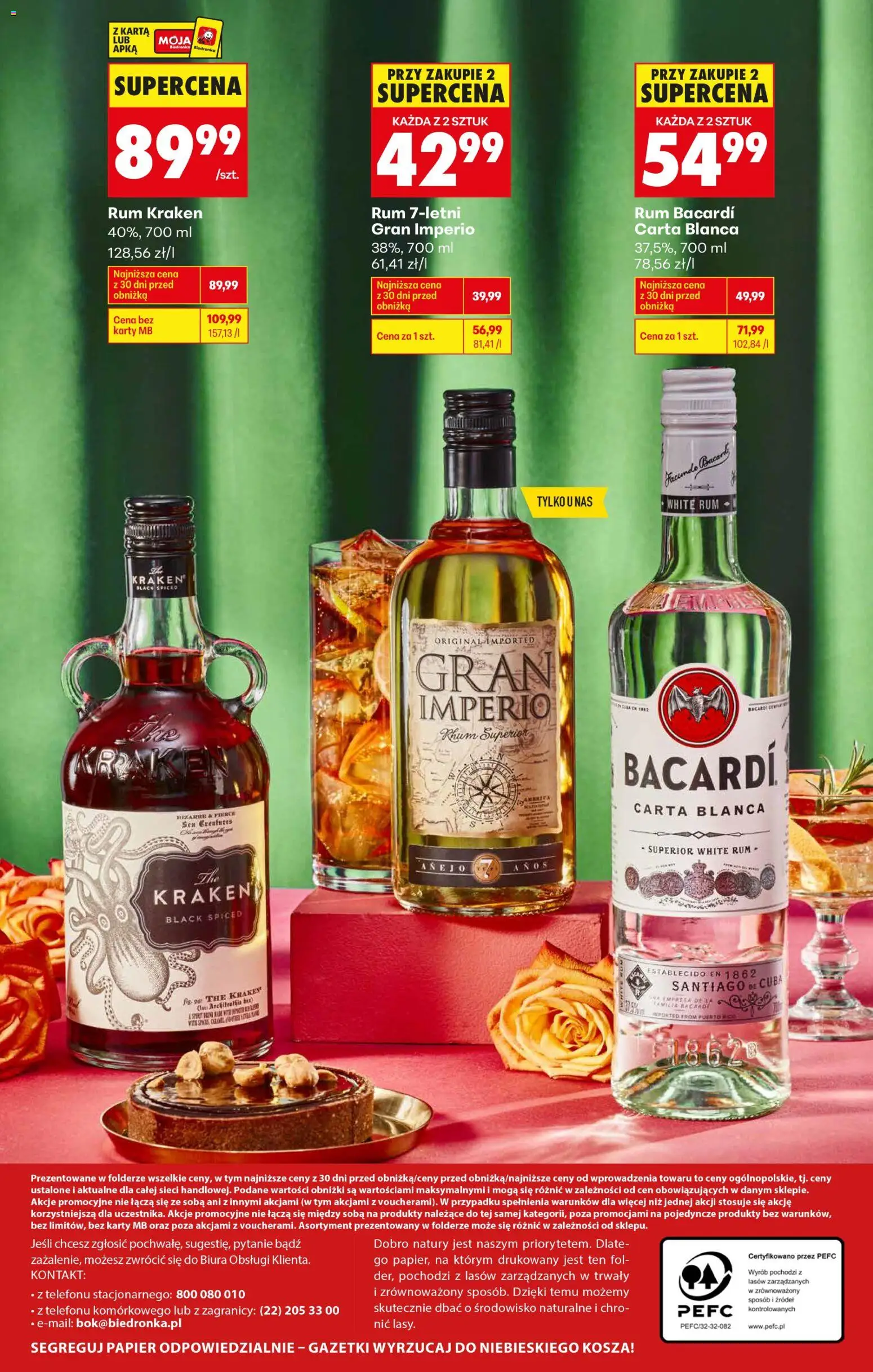 Biedronka Polsko leták - Czas na toast od 23.02.2026 | Strana: 40 | Produkty: Rum, Karty, Rum Kraken