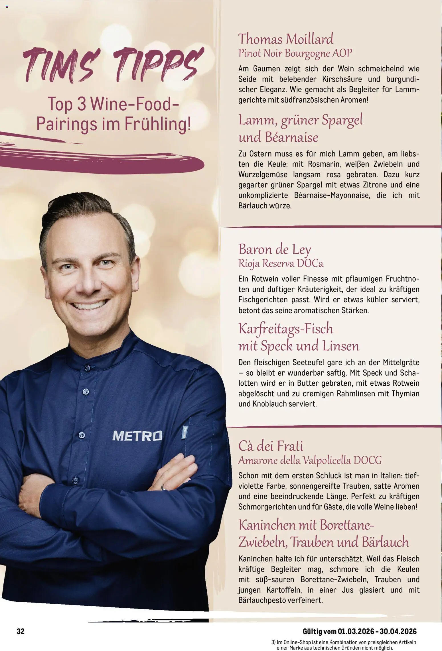 Metro Saisonkatalog Frühlings-Genuss – gültig ab 01.03.2026 | Seite: 32 | Produkte: Trauben, Rotwein, Zitrone, Wein