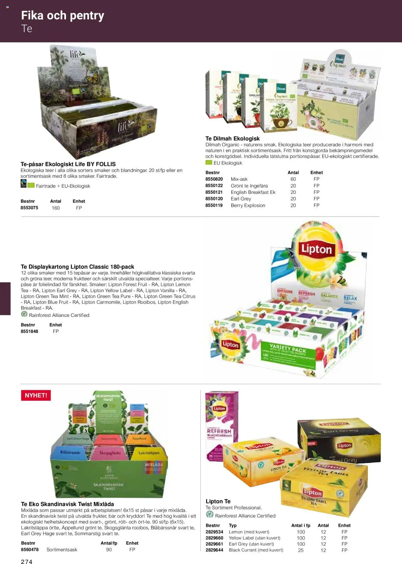 Office Depot reklamblad aktuell från 15.02.2024 | Sida: 276 | Produkter: Te, Kuvert