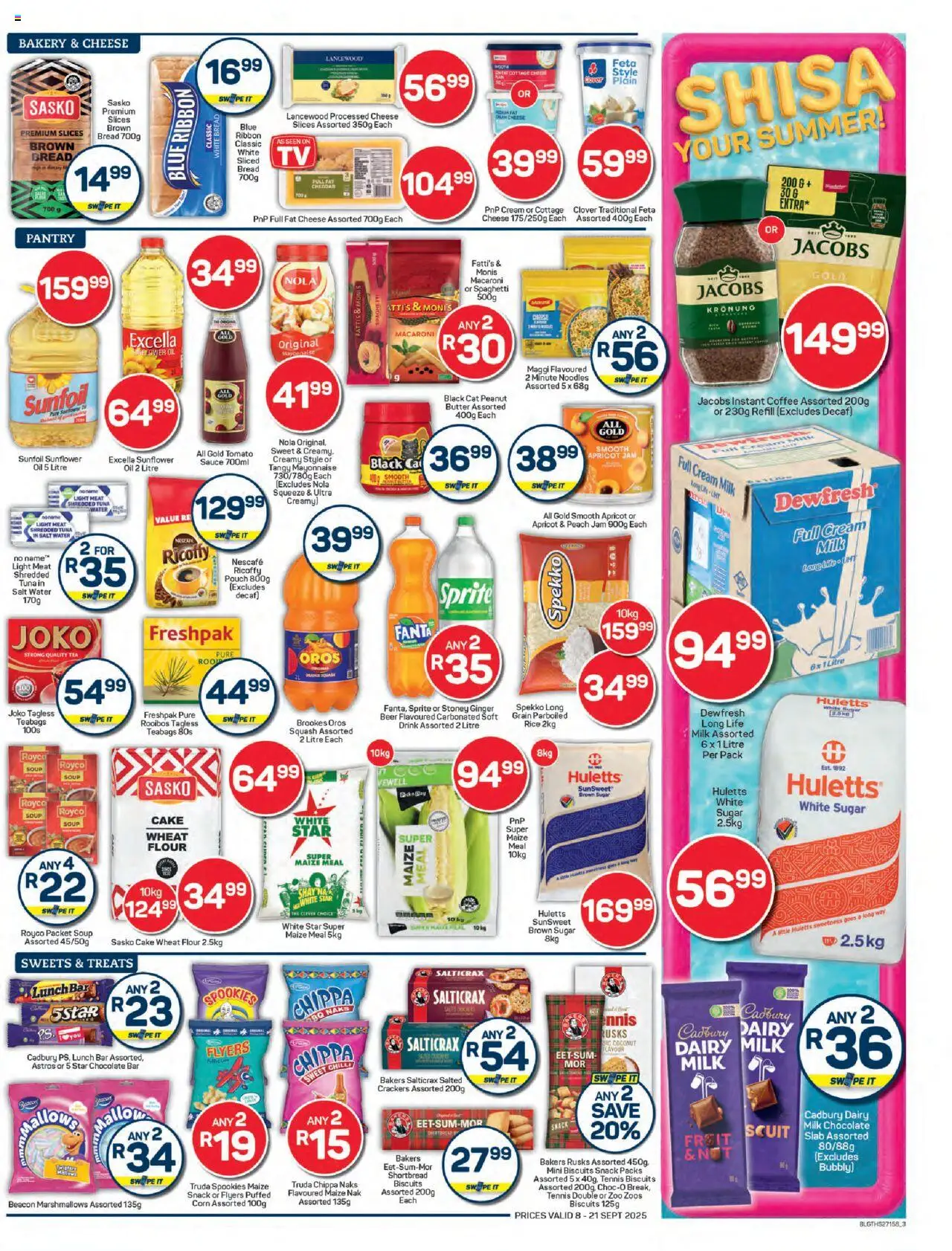 New Pick n Pay catalogue – valid from 08.09.2025 | Page: 3 | Products: Corn, Tuna, Flour, Oil