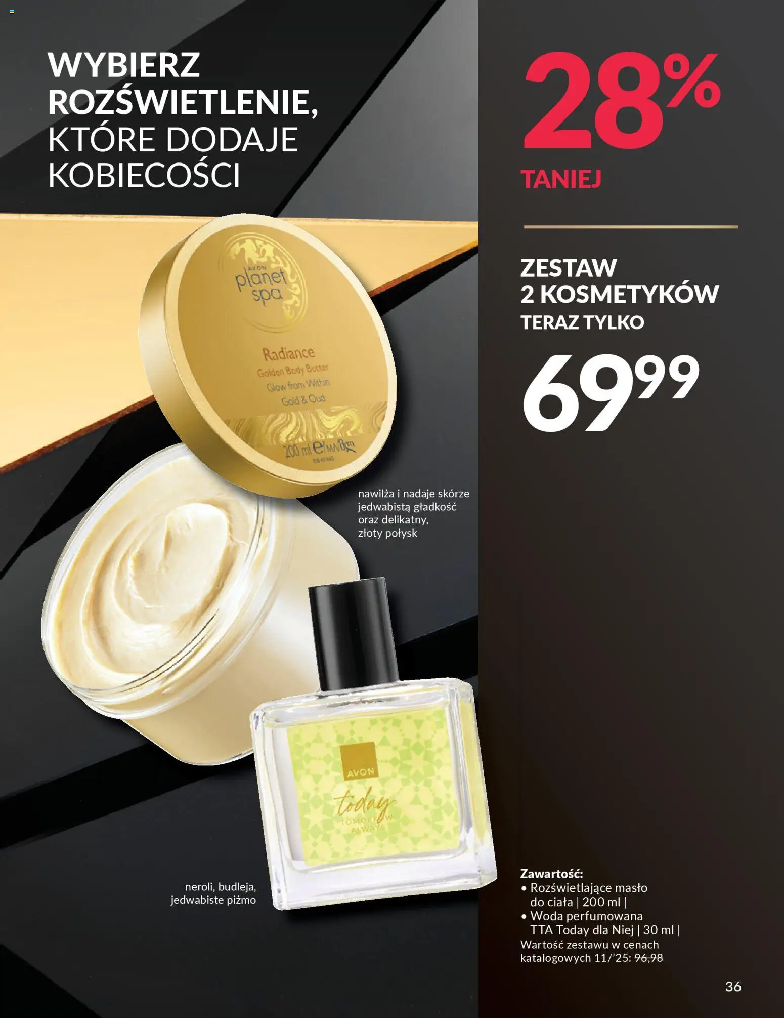 Avon Black Friday od 13.11.2025 | Strona: 36 | Produkty: Masło, Body, Woda