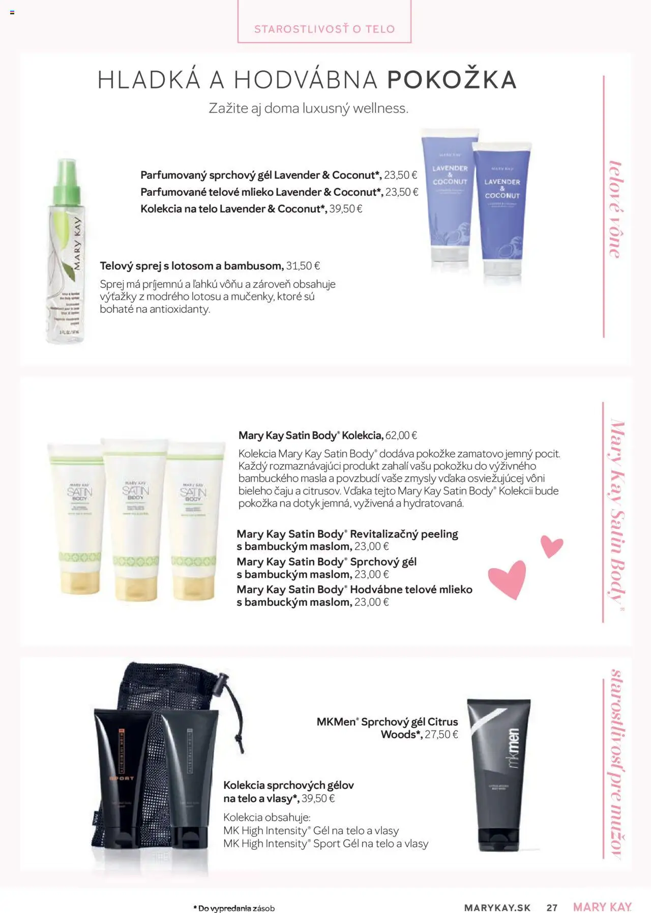 Mary Kay katalóg │ platný od 16.07.2025 | Strana: 27 | Produkty: Mlieko, Peeling, Telové mlieko, Sprchový gél