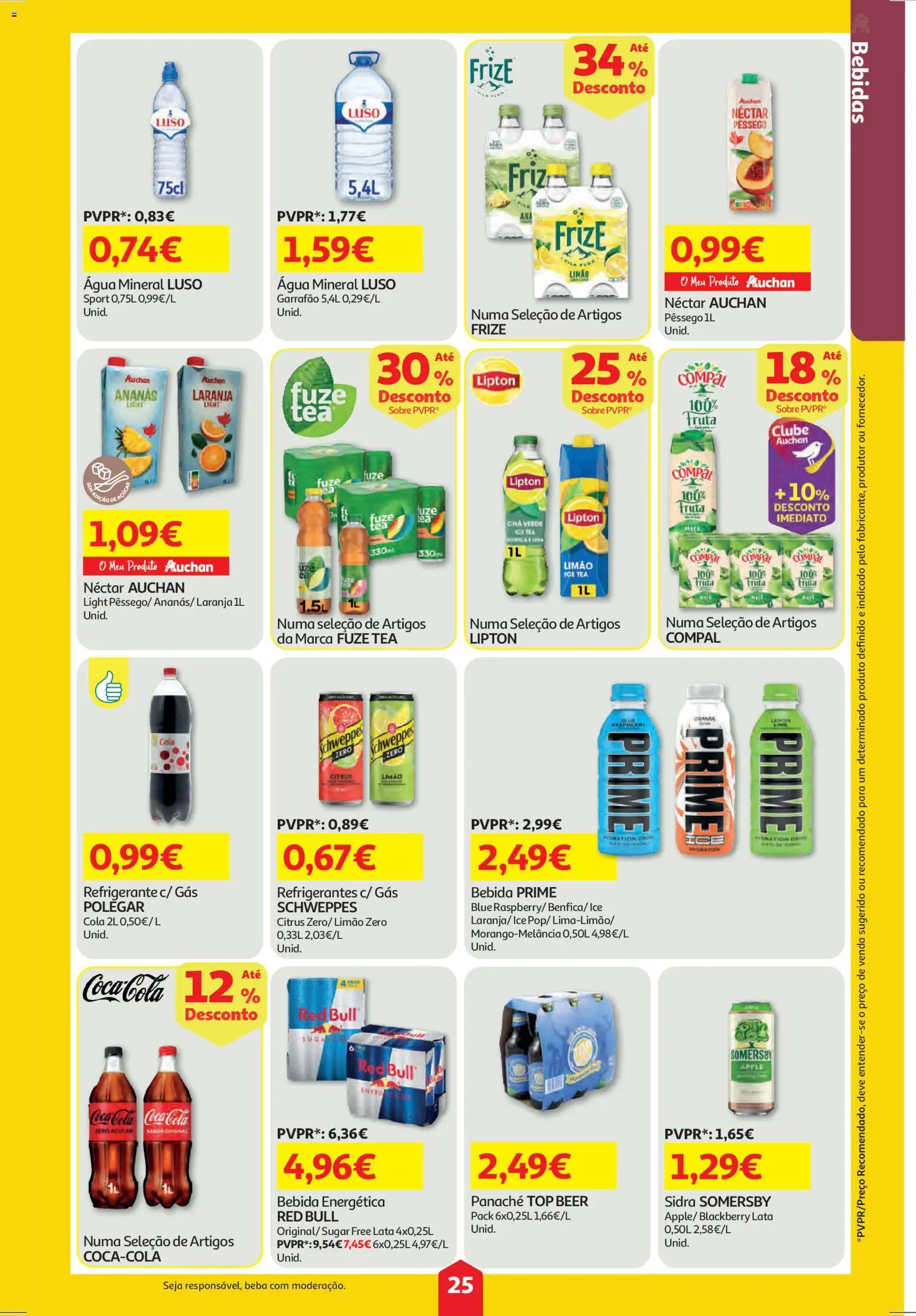 Auchan folheto │ válido de 27.11.2025 | Página: 25 | Produtos: Agua, Hortelã, Somersby, Açúcar