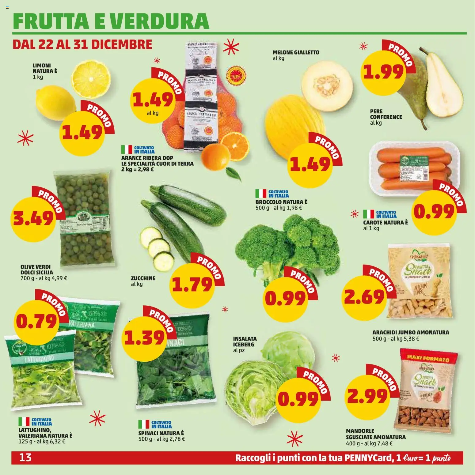 Volantino PENNY del 15.12.2025 | Pagina: 13 | Prodotti: Arance, Olive, Zucchine, Terra