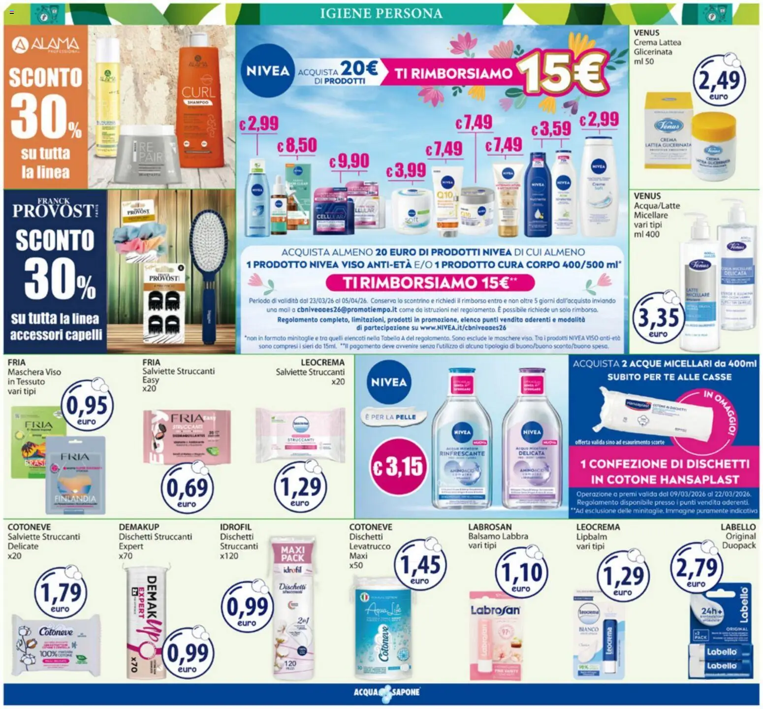 Volantino Acqua e Sapone del 23.03.2026 | Pagina: 8 | Prodotti: Balsamo, Crema, Maschera, Tè