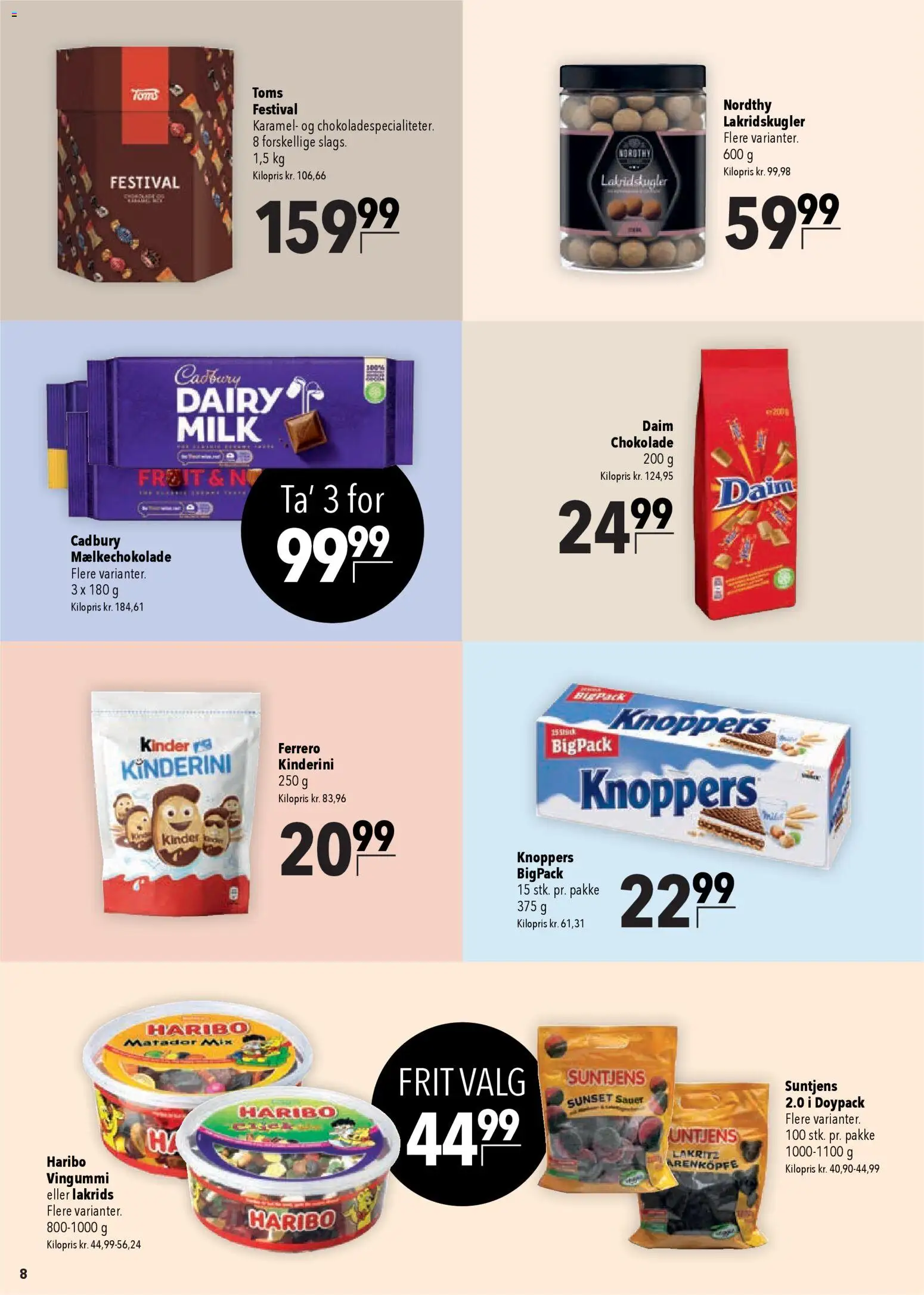 CITTI Markt Dänemark-Werbung – gültig ab 15.04.2026 | Seite: 8 | Produkte: Haribo, Knoppers