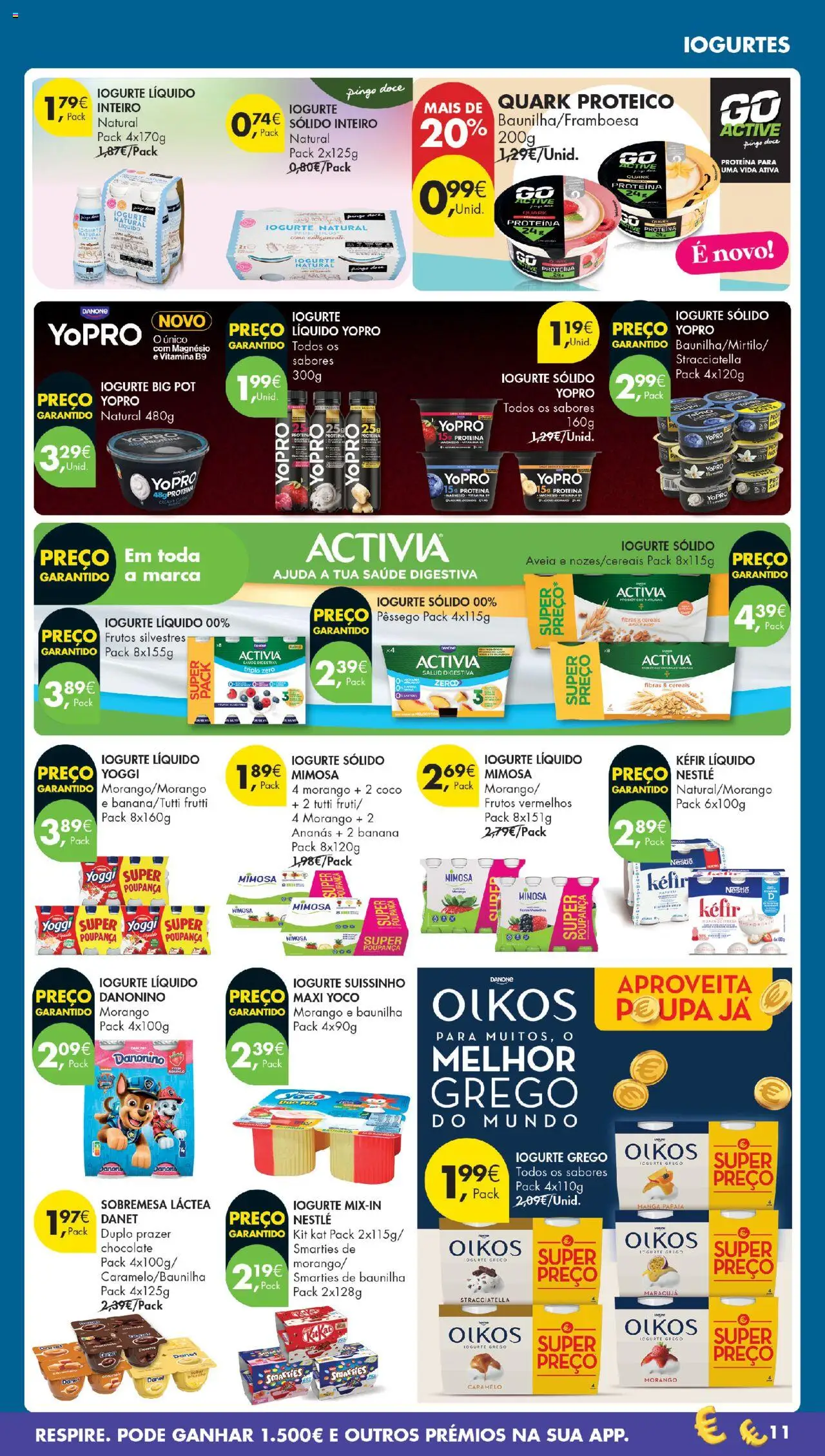 Pingo Doce Poupe Esta Semana Madeira │ válido de 21.10.2025 | Página: 11 | Produtos: Probióticos, Iogurtes, Iogurte, Iogurte liquido