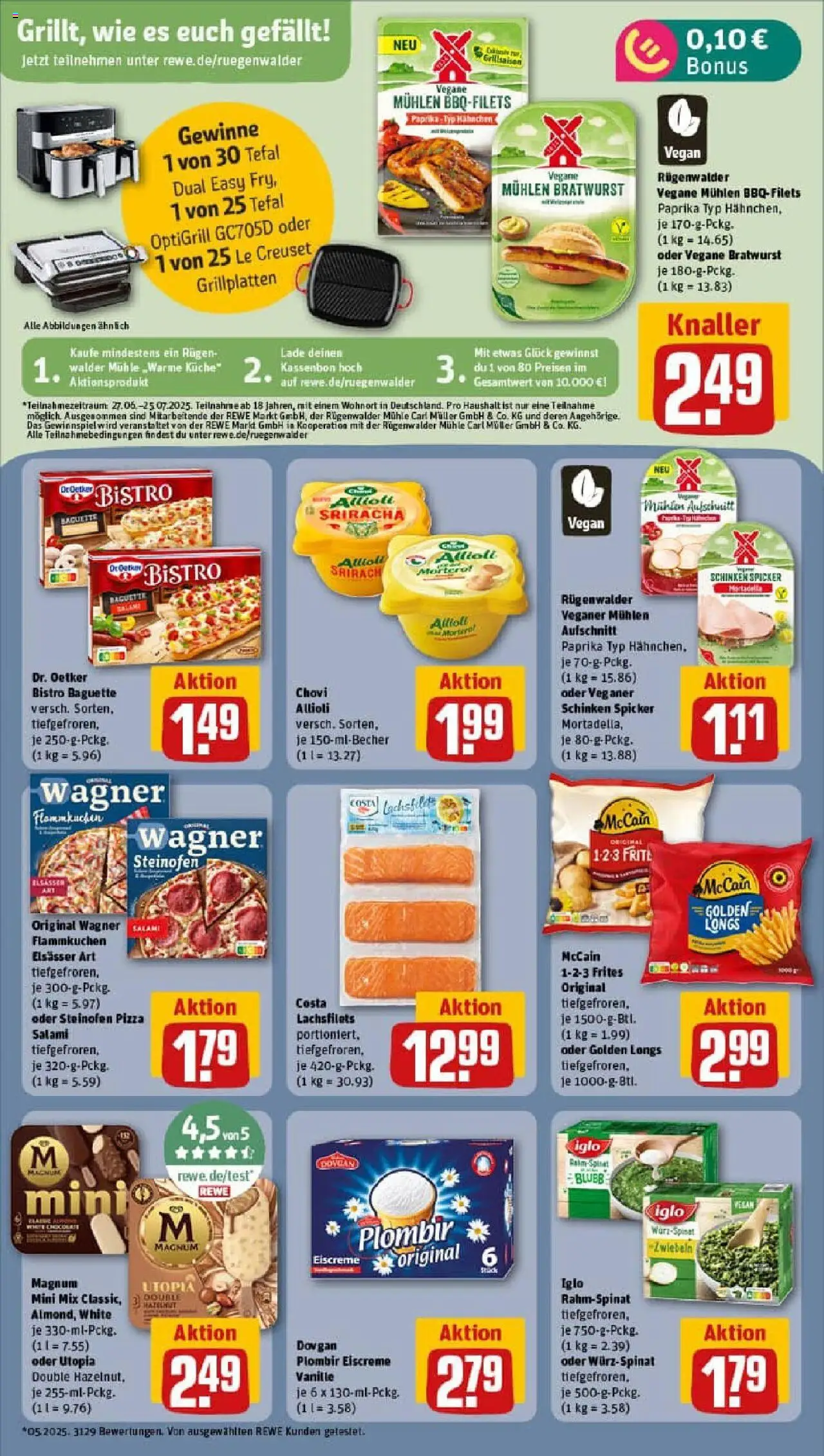 Rewe prospekt Göttingen	 - gültig ab dem 29.06.2025 | Seite: 14 | Produkte: Baguette, Eiscreme, Zwiebeln, Paprika