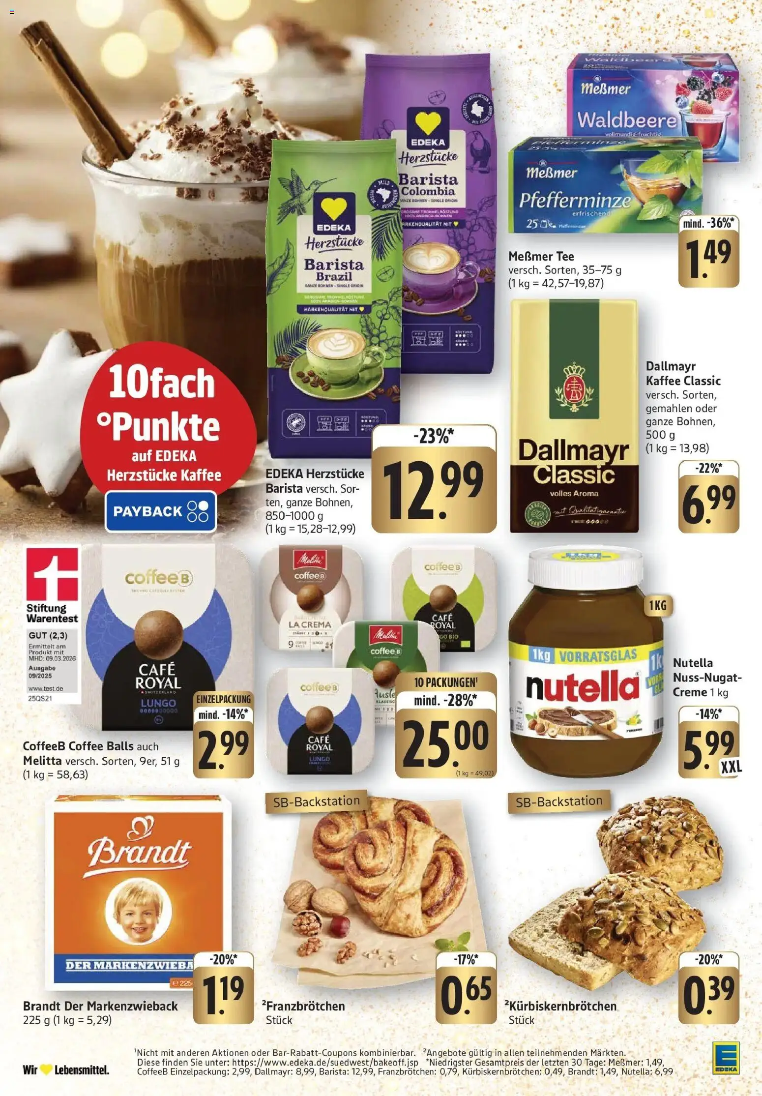 Edeka prospekt Pfungstadt	 – gültig ab 08.12.2025 | Seite: 18 | Produkte: Melitta, Creme, Nutella, Dallmayr