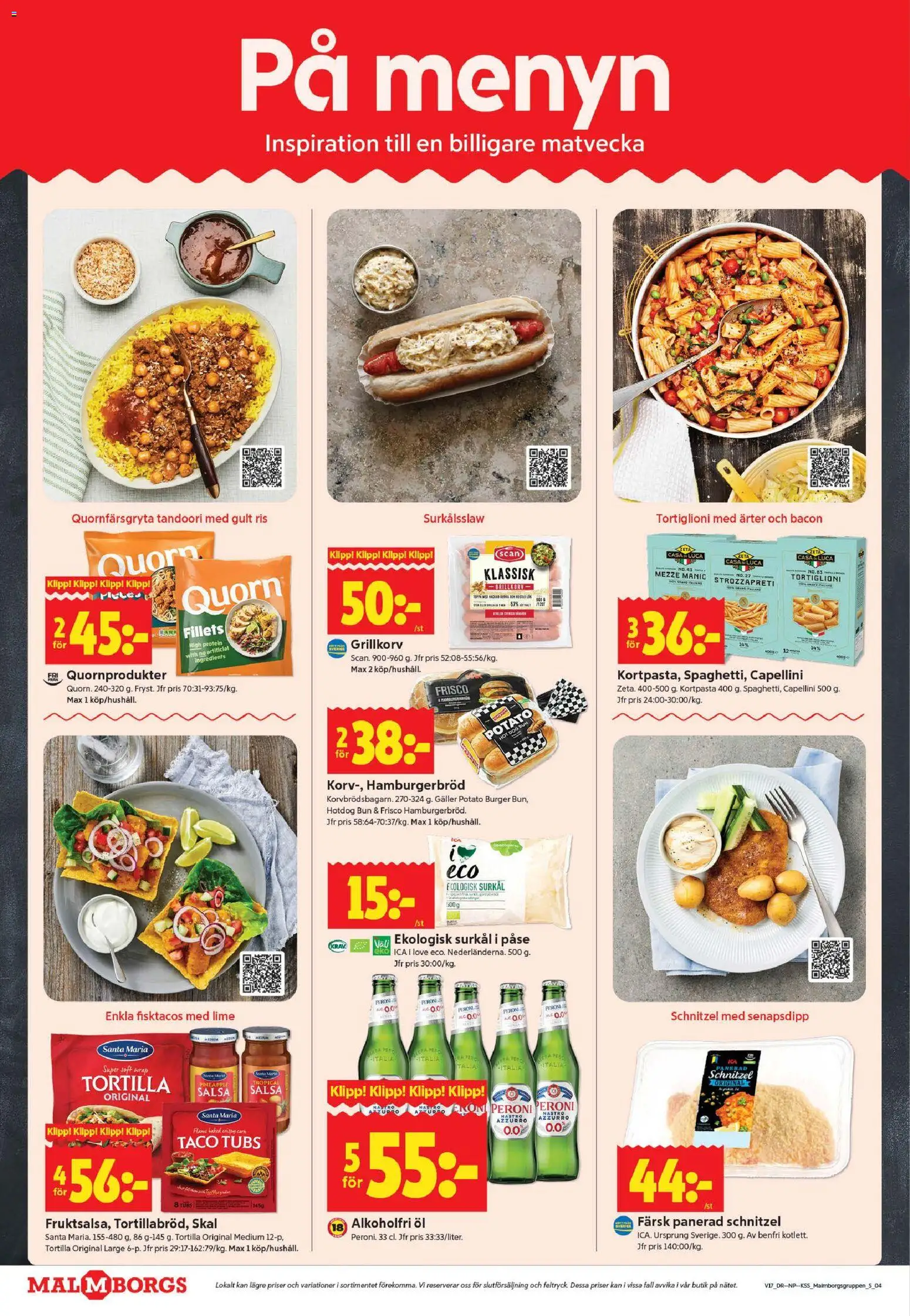 ICA Kvantum reklamblad aktuell från 20.04.2026 | Sida: 4 | Produkter: Tortilla, Galler, Hamburgerbröd, Lime