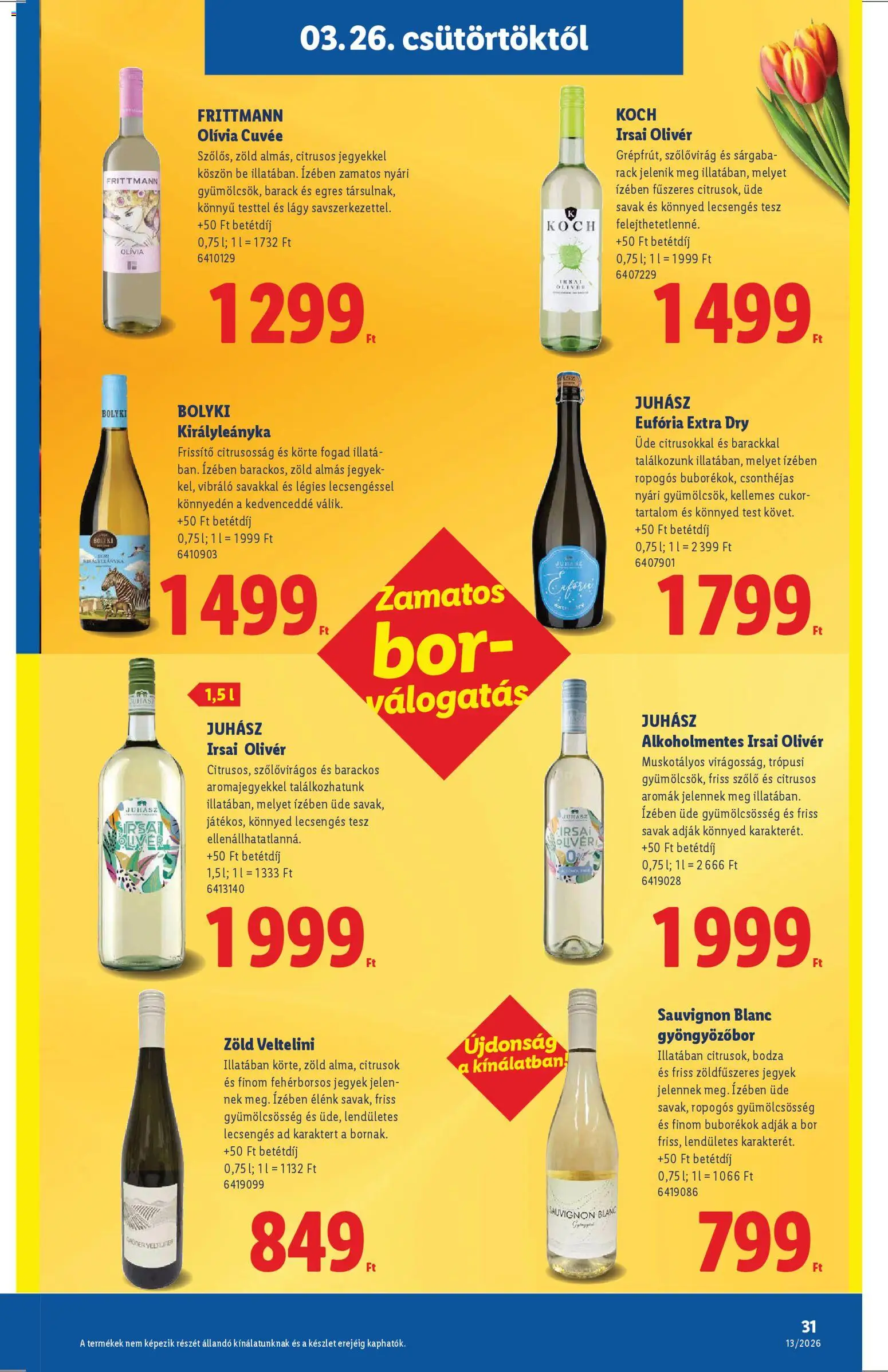 Lidl akciós ujság - amely érvényes a következő dátumtól: 26.03.2026 | Oldal: 31