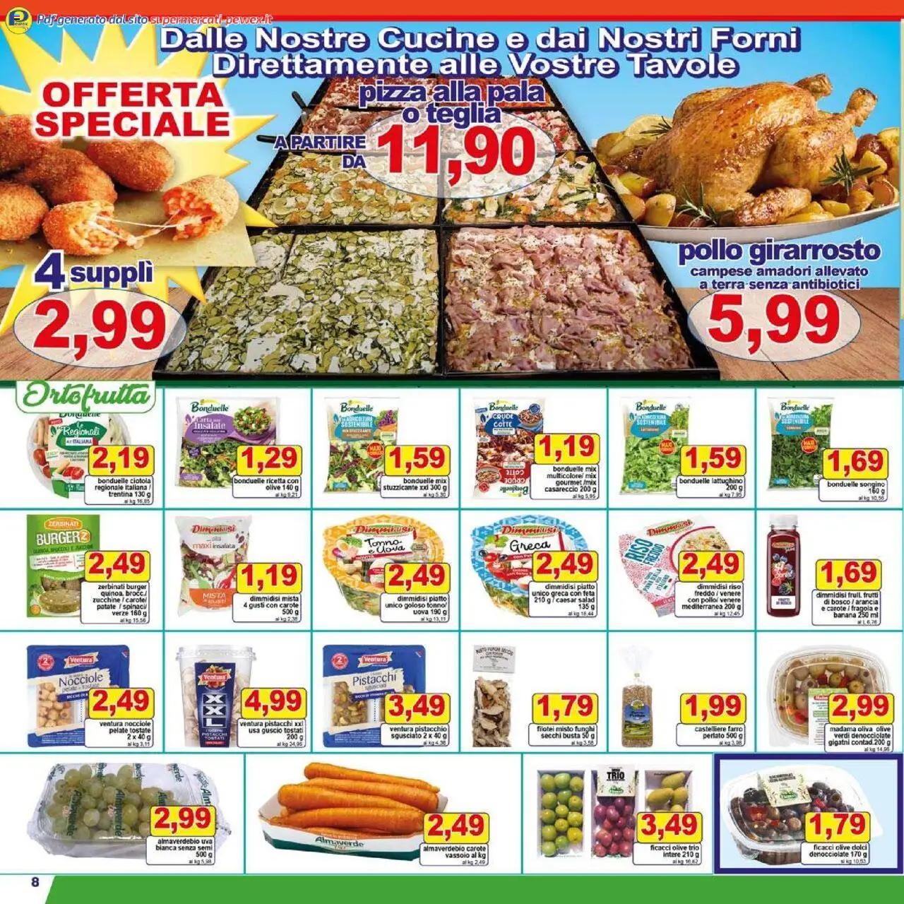Volantino Pewex del 06.08.2025 | Pagina: 8 | Prodotti: Pizza, Funghi, Vassoio, Farro