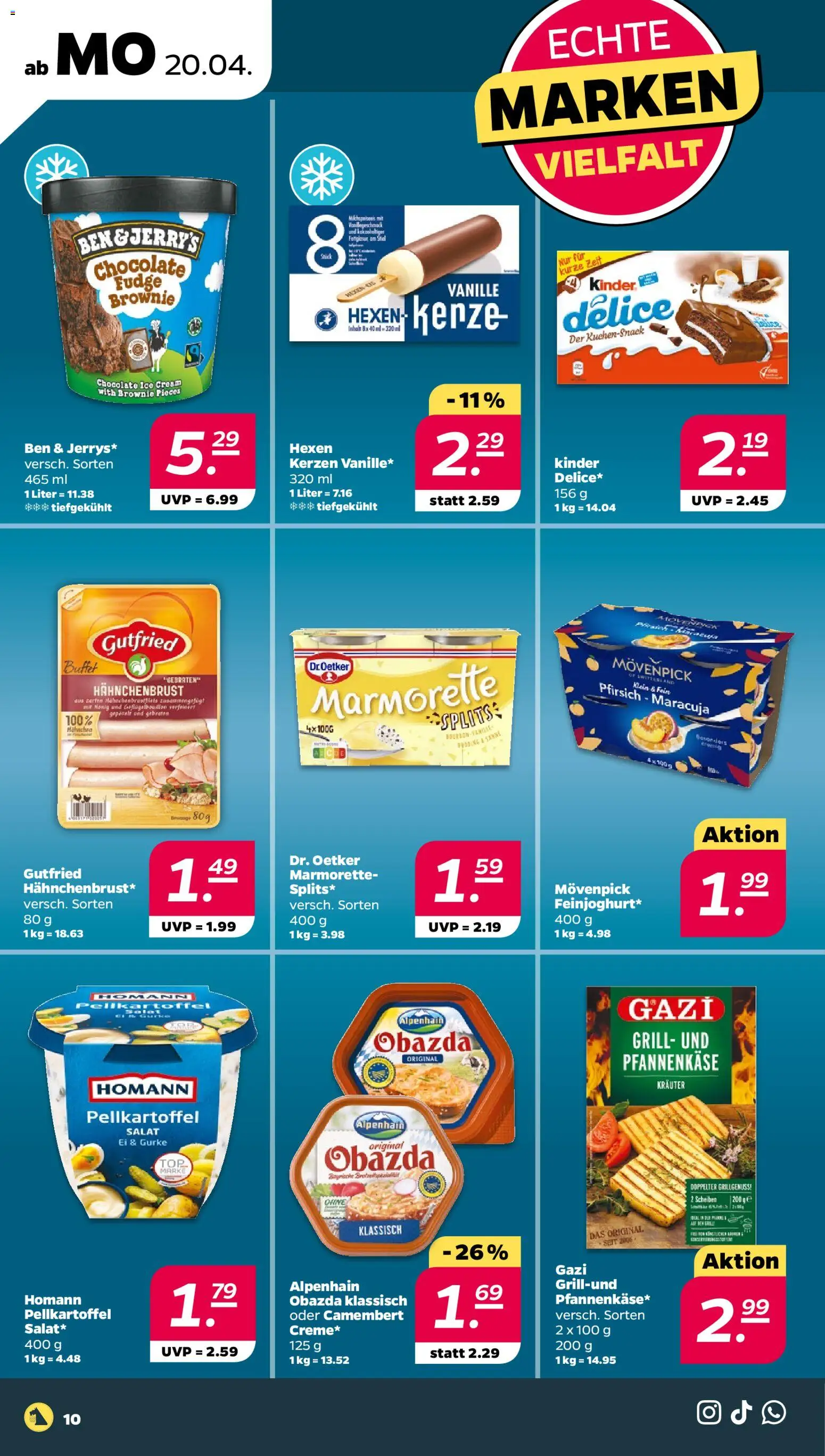 Netto Prospekt 	 – gültig ab 20.04.2026 | Seite: 10 | Produkte: Grill, Ben & Jerry's, Pfirsich, Salat