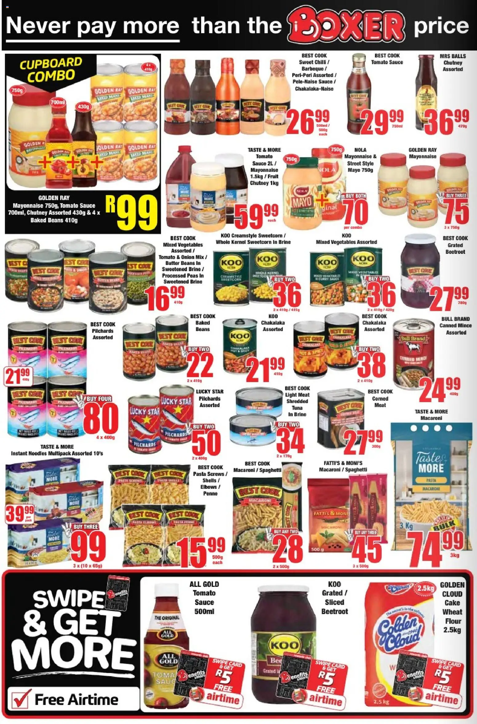 New Boxer catalogue – valid from 23.04.2026 | Page: 8 | Products: Corned meat, Tuna, Fruit, Sauce