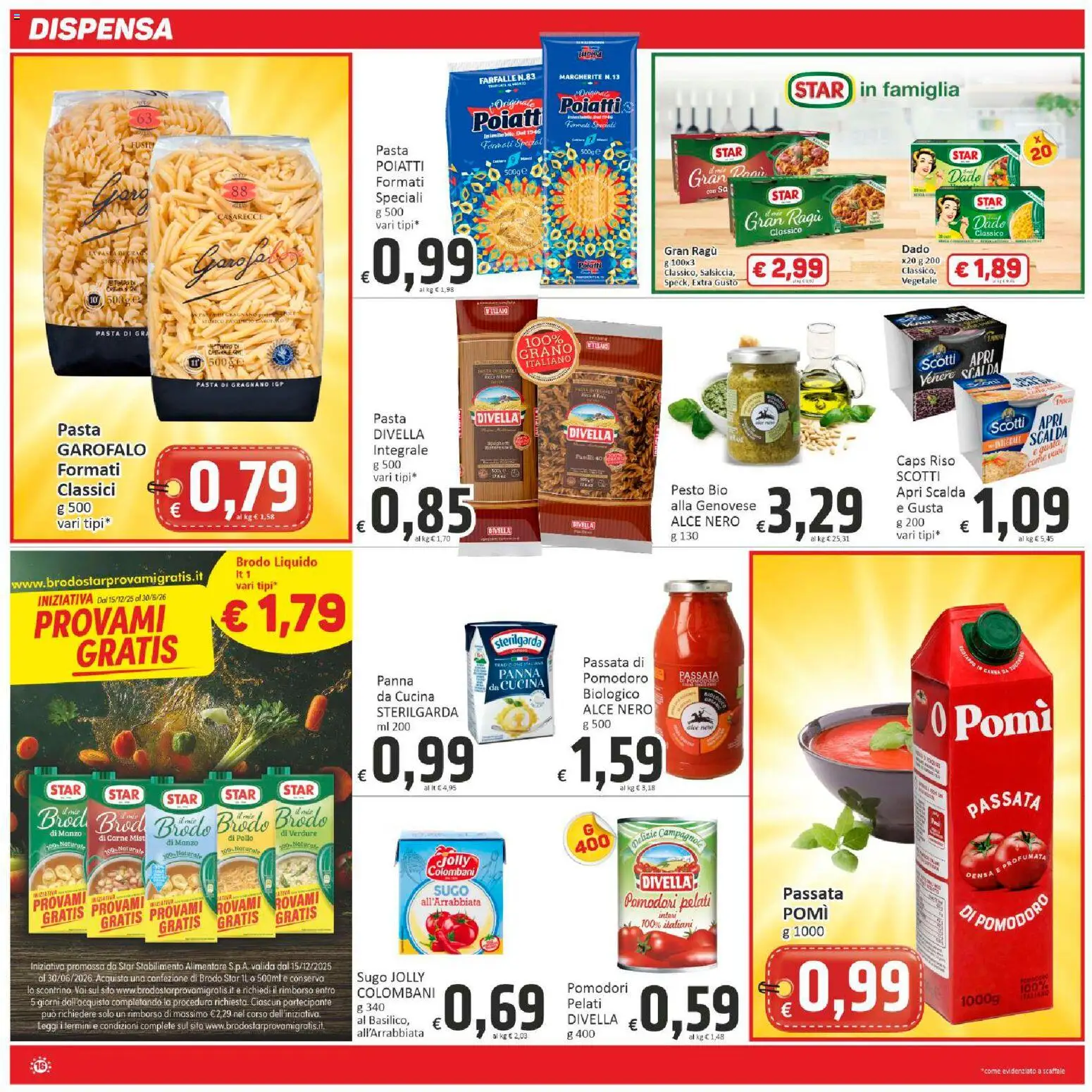 Volantino Paghi Poco del 07.04.2026 | Pagina: 16 | Prodotti: Riso, Panna, Pesto, Ragú