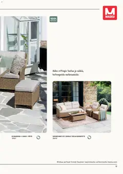 Masku-mainoslehti voimassa 09.03.2026 alkaen | Sivu: 17 | Tuotteet: Pöytä, Sohvaryhmä, Kulmasohva