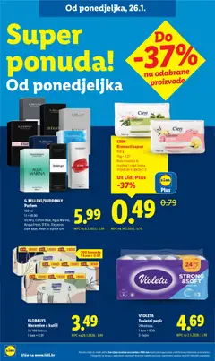 G.BELLINI/SUDDENLY Parfem, 100 ml, Victory, Cotton Blue, Agua Marina, Acqua Fresh, D'Elle, Elegance, Dark Blue, Amor ili Stylish Girl - Pregled kataloga iz trgovine Lidl, vrijedi od 26.01.2026 | Stranica: 16 | Proizvodi: Parfem, Sapun, Toaletni papir, Violeta