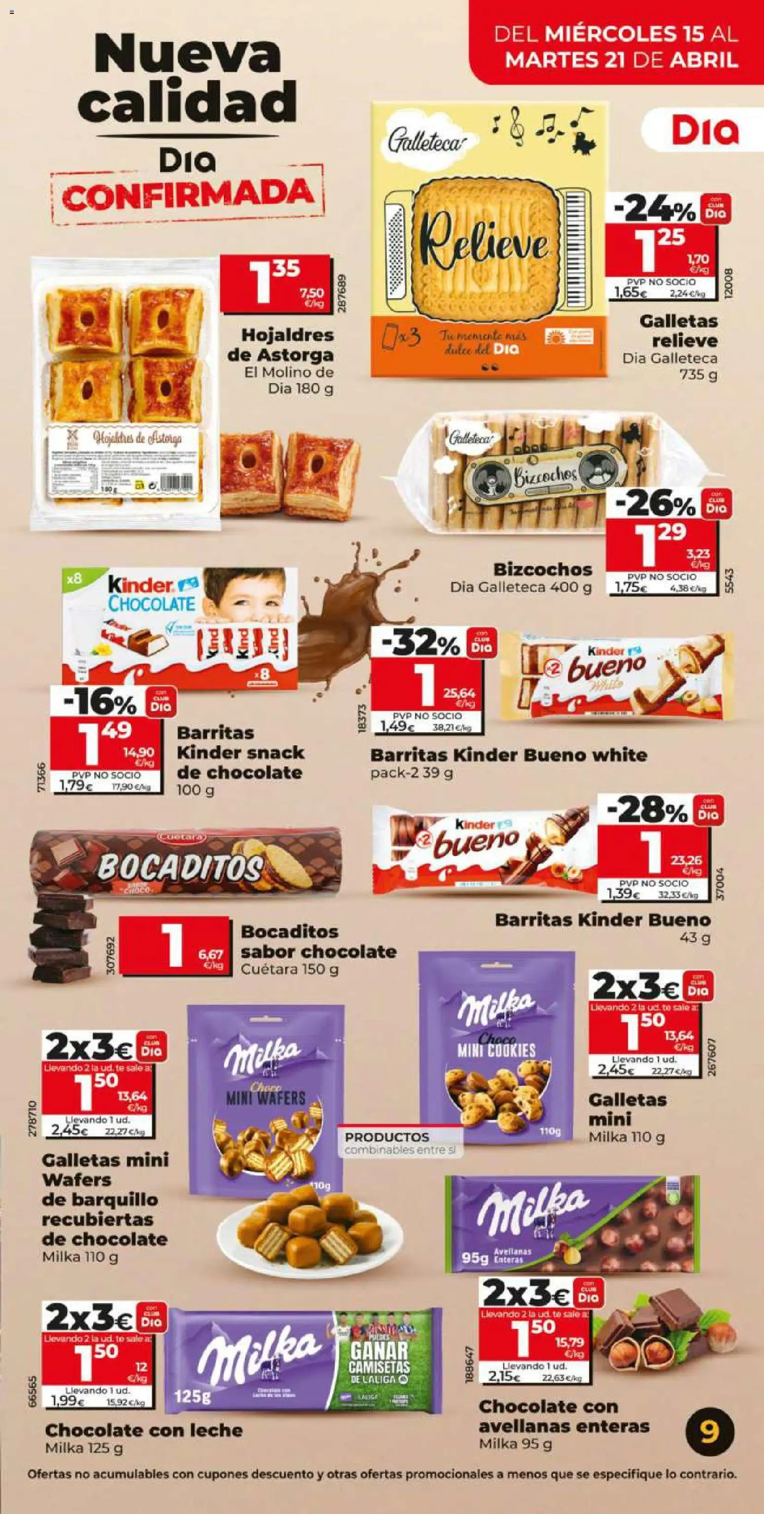 Dia - folleto Market │ válido desde el 15.04.2026 | Página: 9 | Productos: Chocolate, Té, Galletas, Chocolate con leche